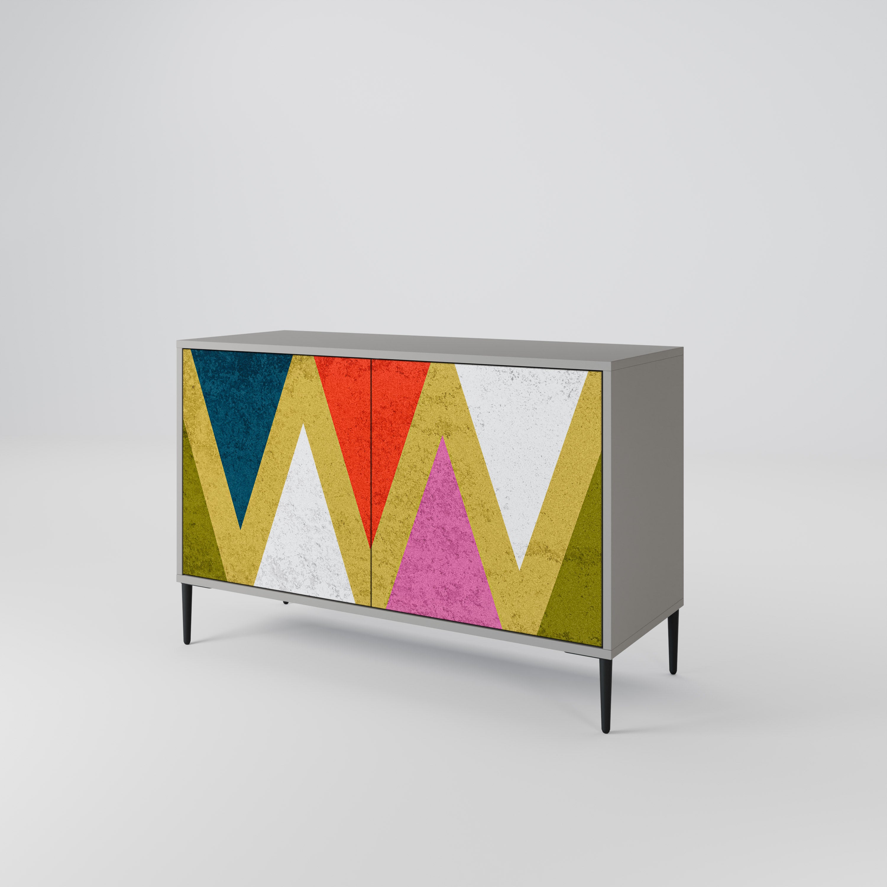 COLORFUL TRIANGLES Komoda 2-drzwiowa korpus Szary