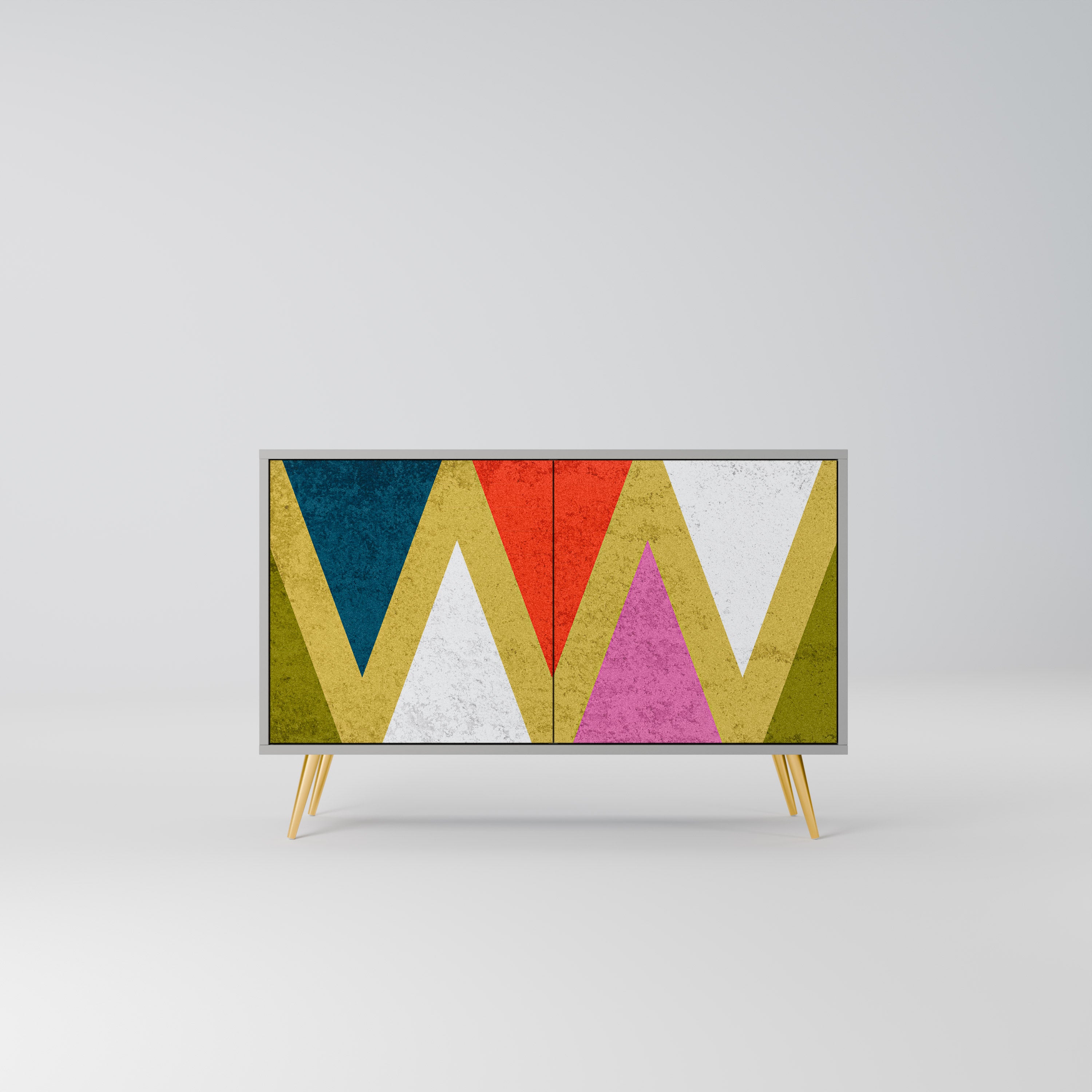 COLORFUL TRIANGLES Komoda 2-drzwiowa korpus Szary