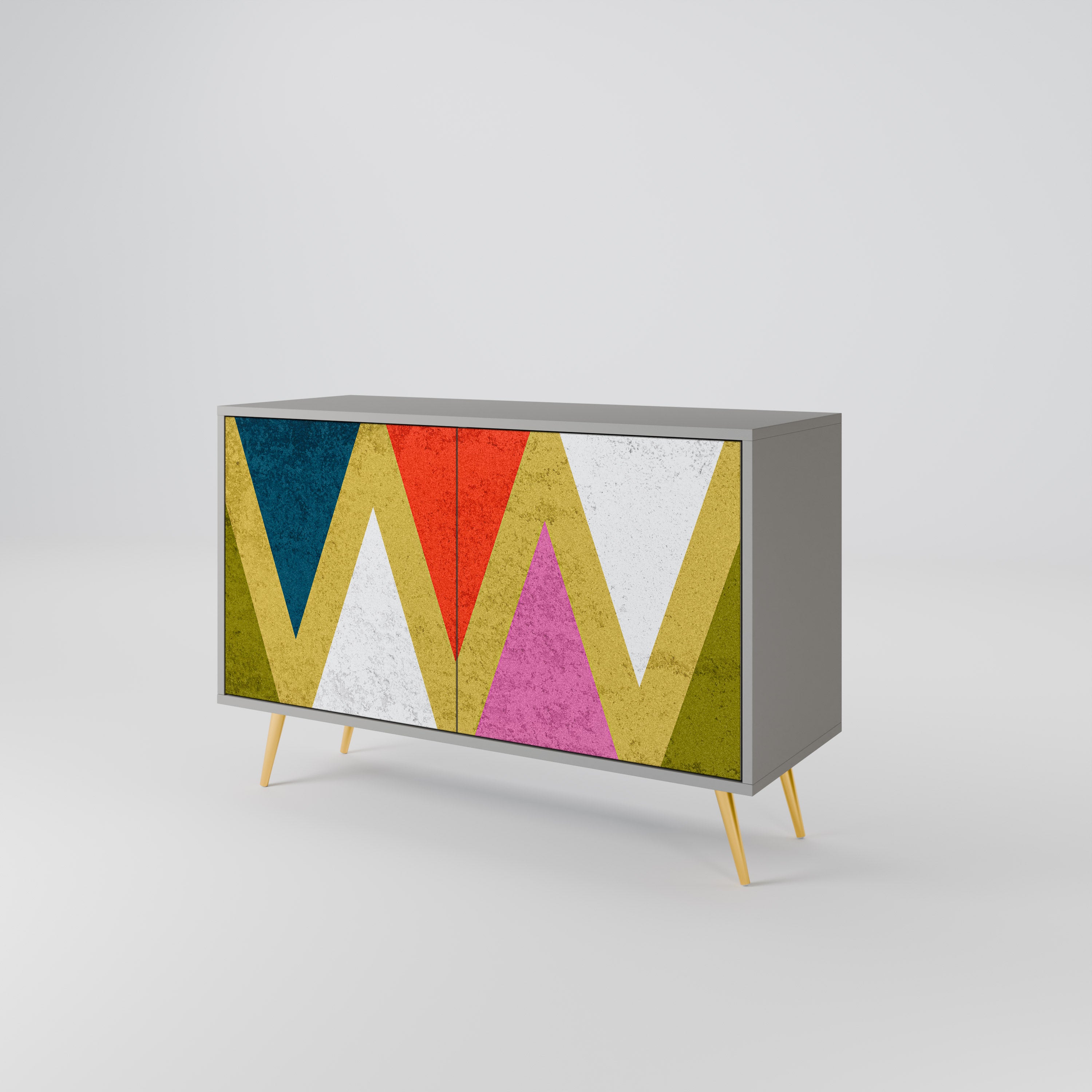 COLORFUL TRIANGLES Komoda 2-drzwiowa korpus Szary