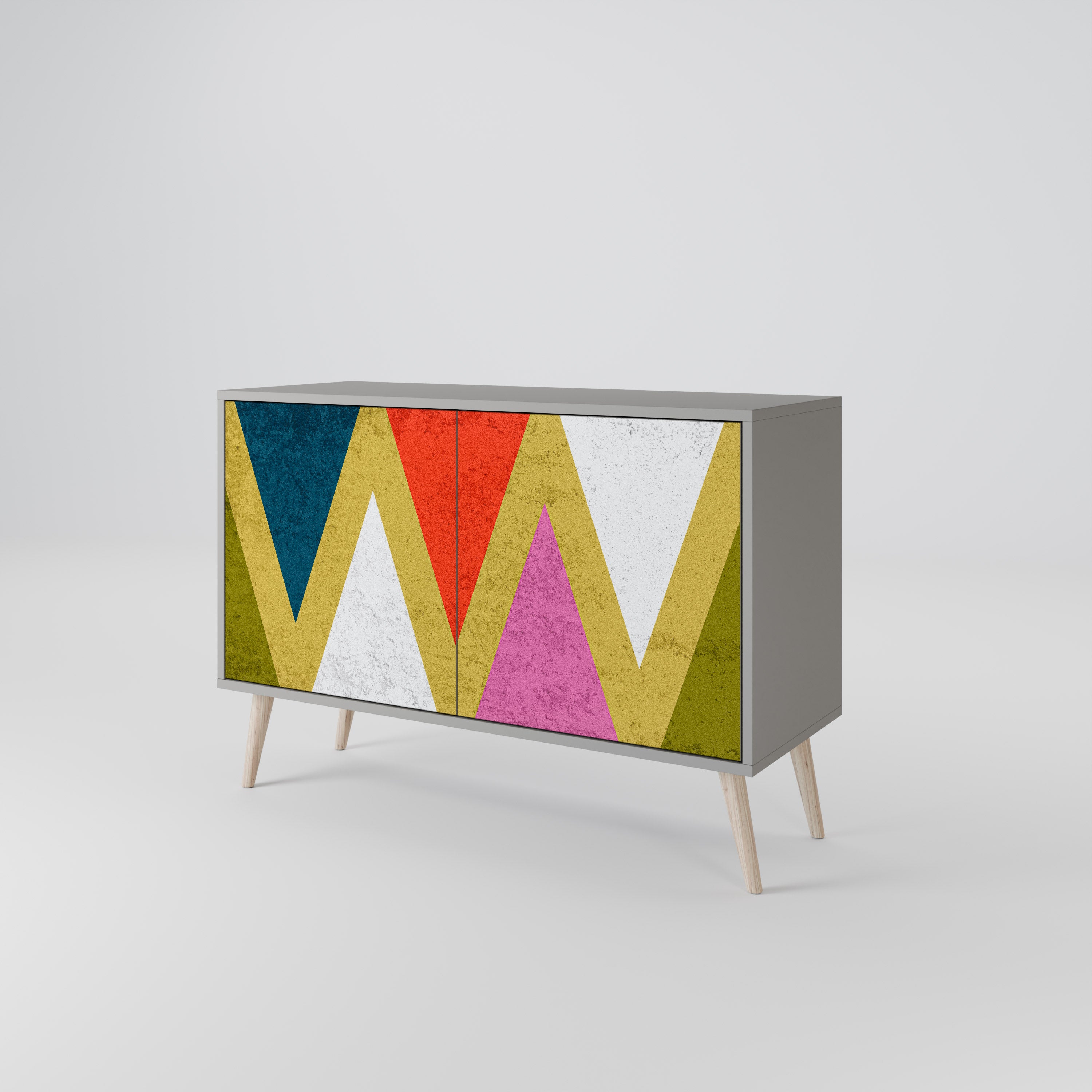COLORFUL TRIANGLES Komoda 2-drzwiowa korpus Szary