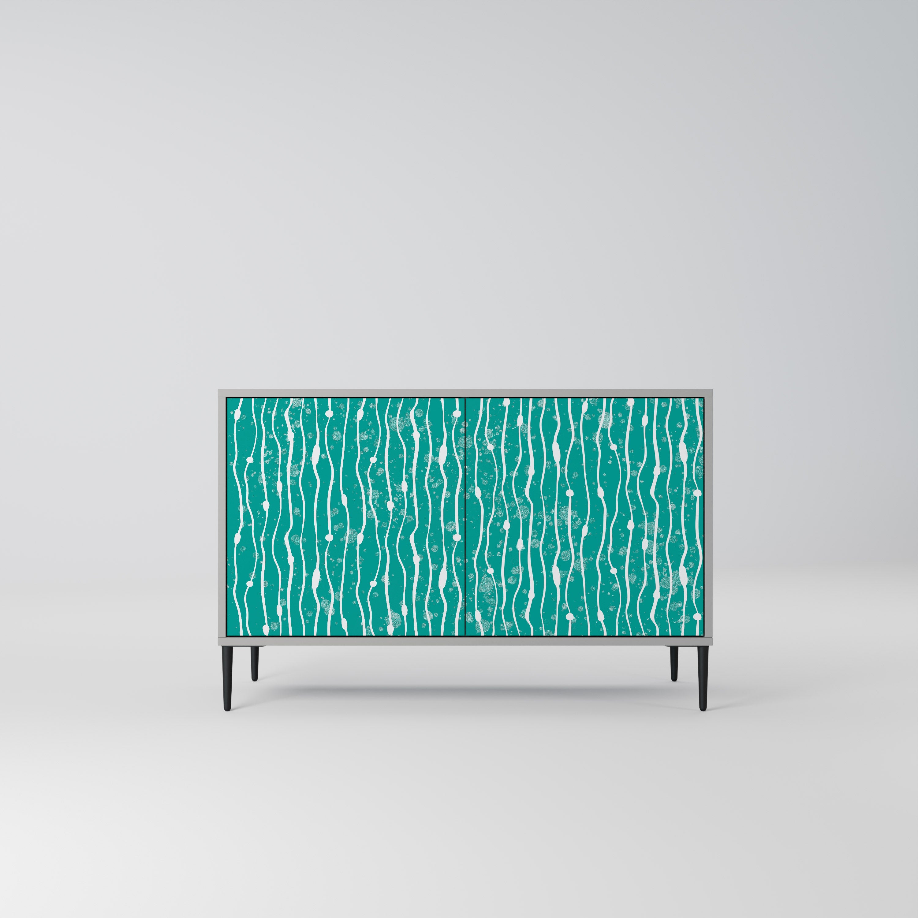 TURQUOISE RAIN Komoda 2-drzwiowa korpus Szary