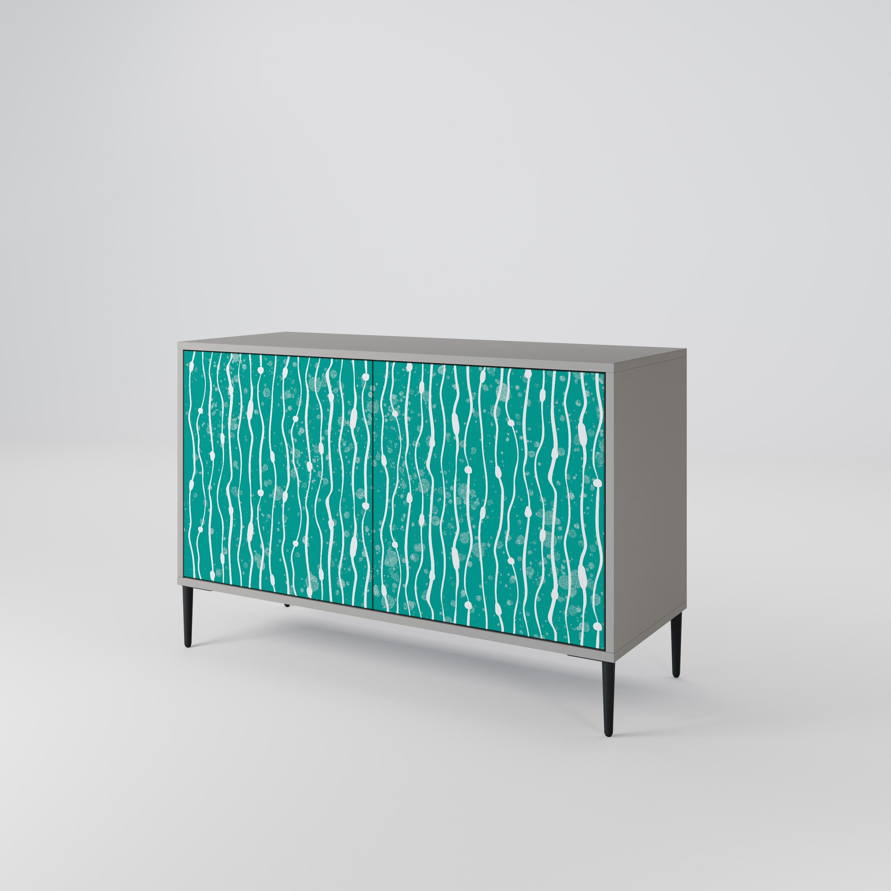 TURQUOISE RAIN Komoda 2-drzwiowa korpus Szary