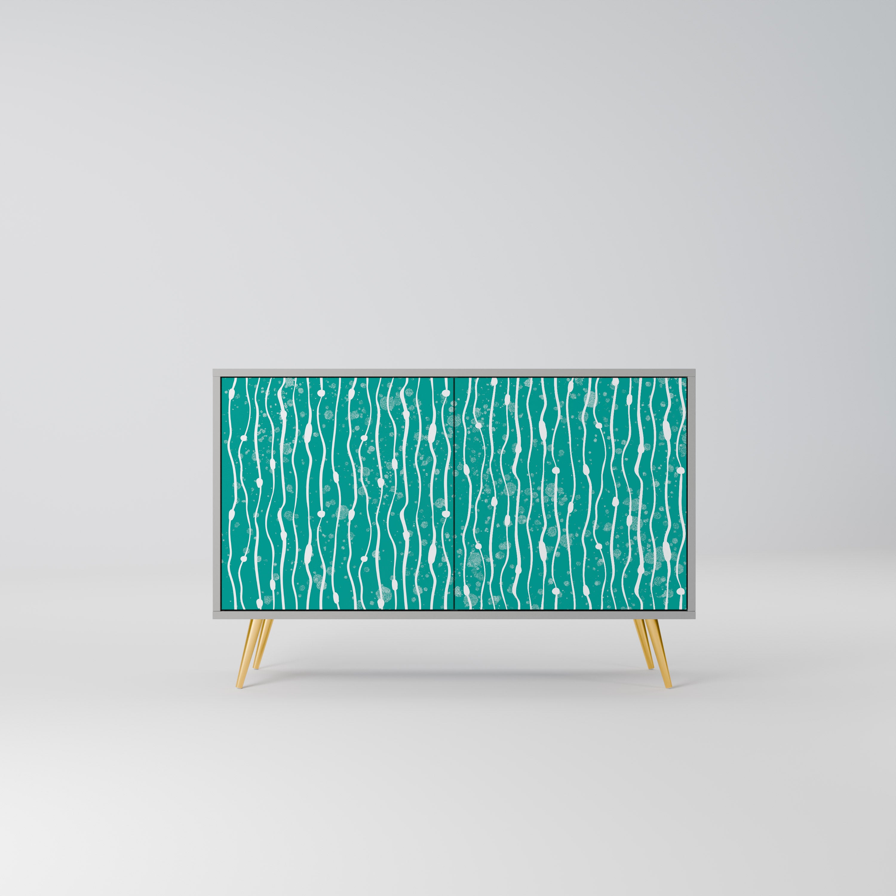 TURQUOISE RAIN Komoda 2-drzwiowa korpus Szary