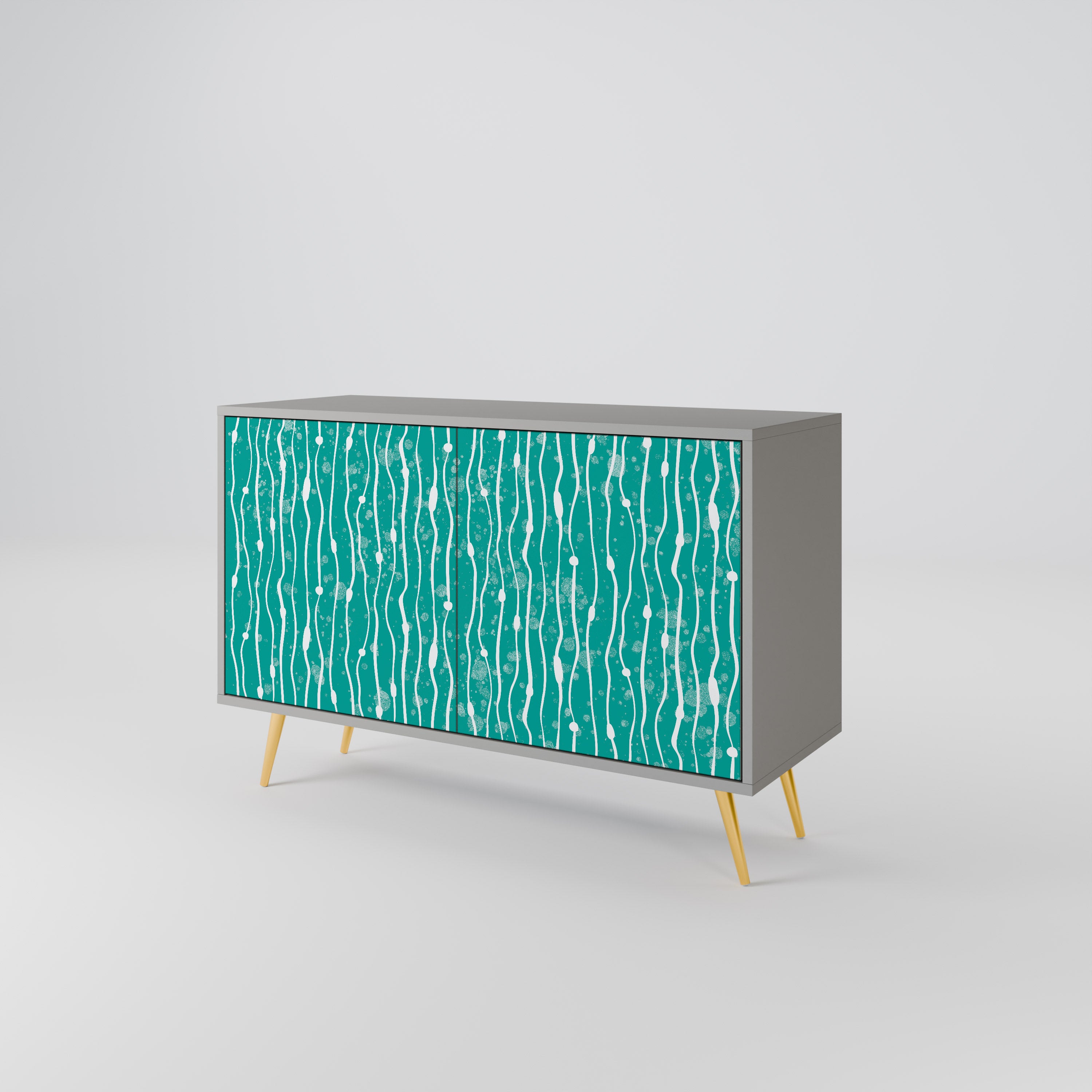 TURQUOISE RAIN Komoda 2-drzwiowa korpus Szary