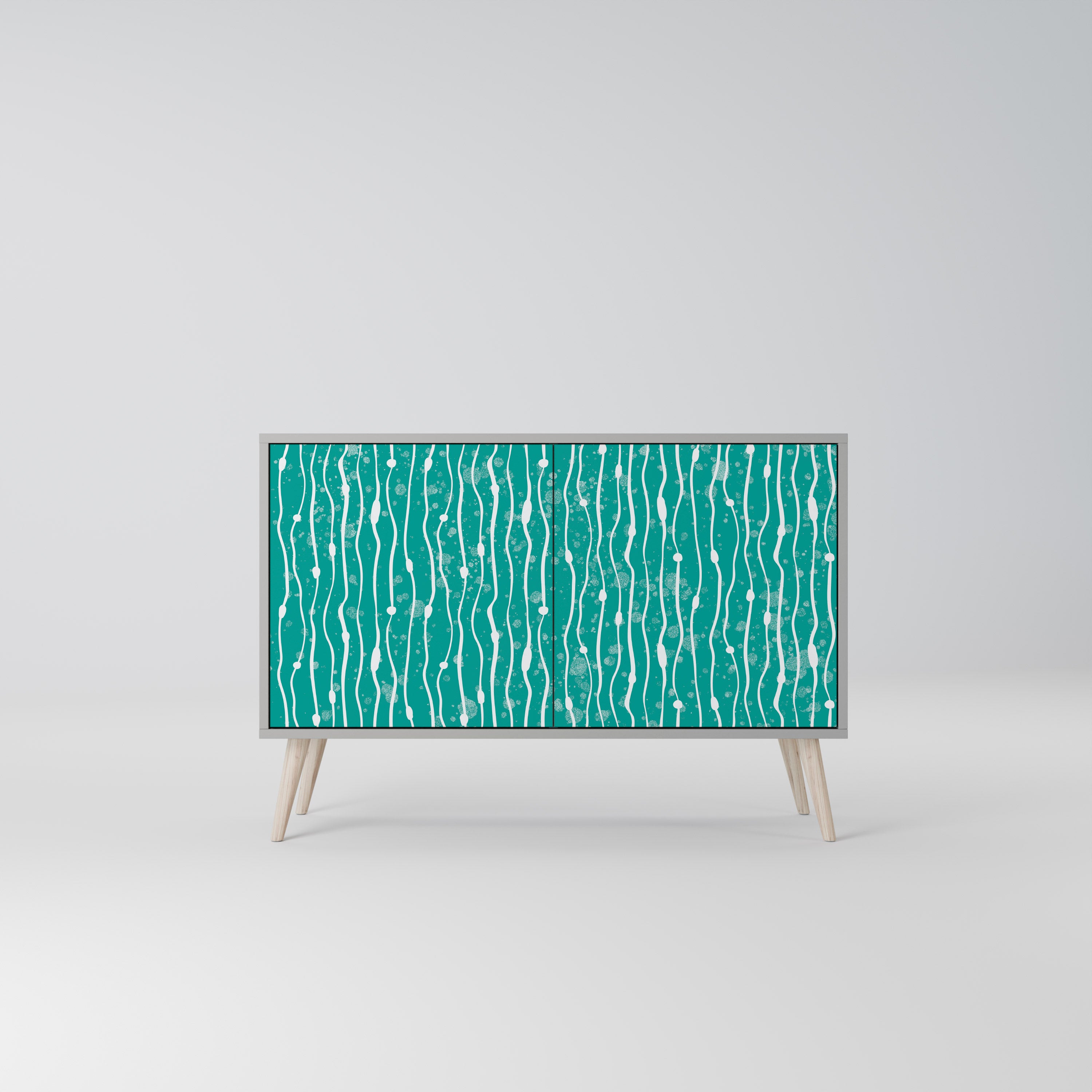 TURQUOISE RAIN Komoda 2-drzwiowa korpus Szary