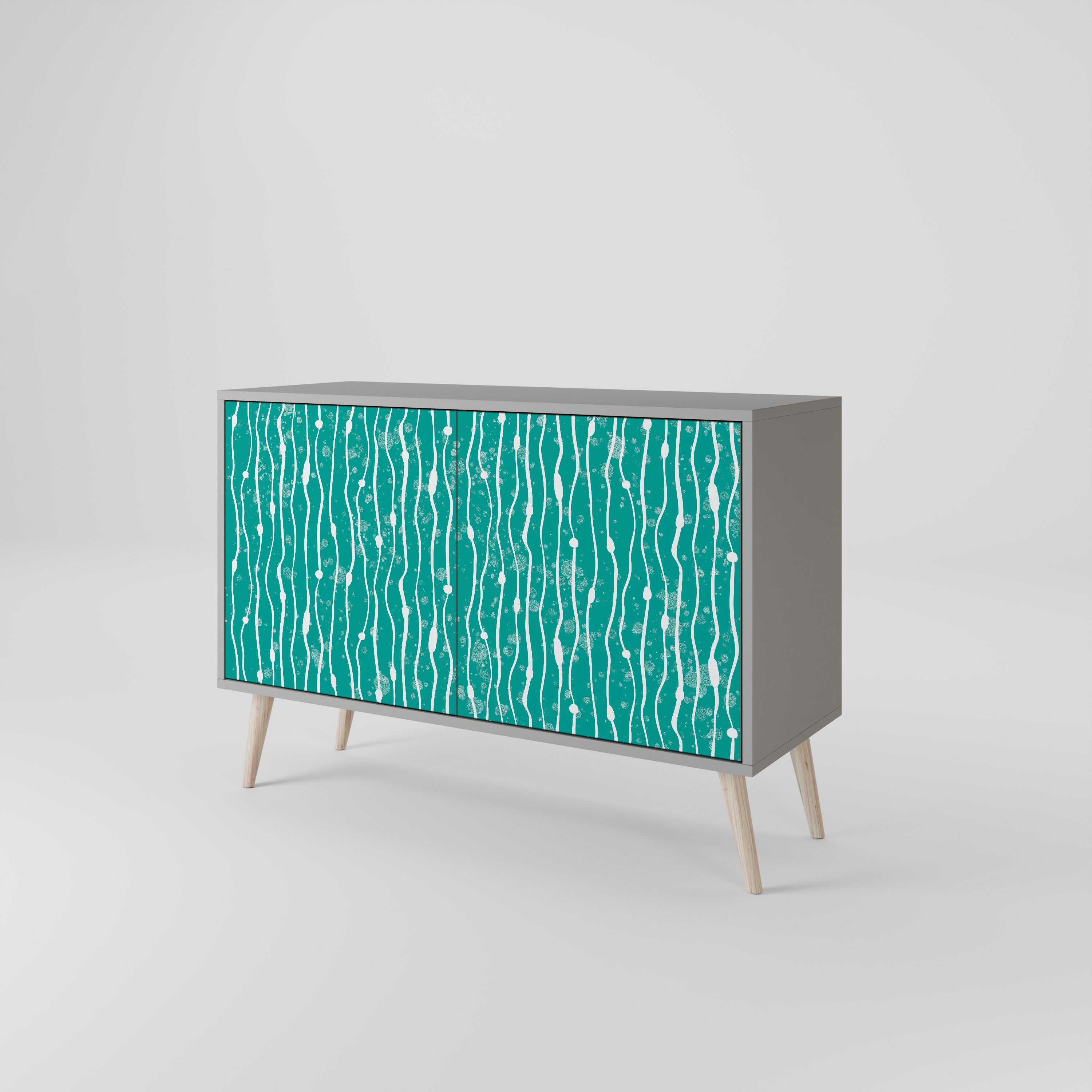 TURQUOISE RAIN Komoda 2-drzwiowa korpus Szary