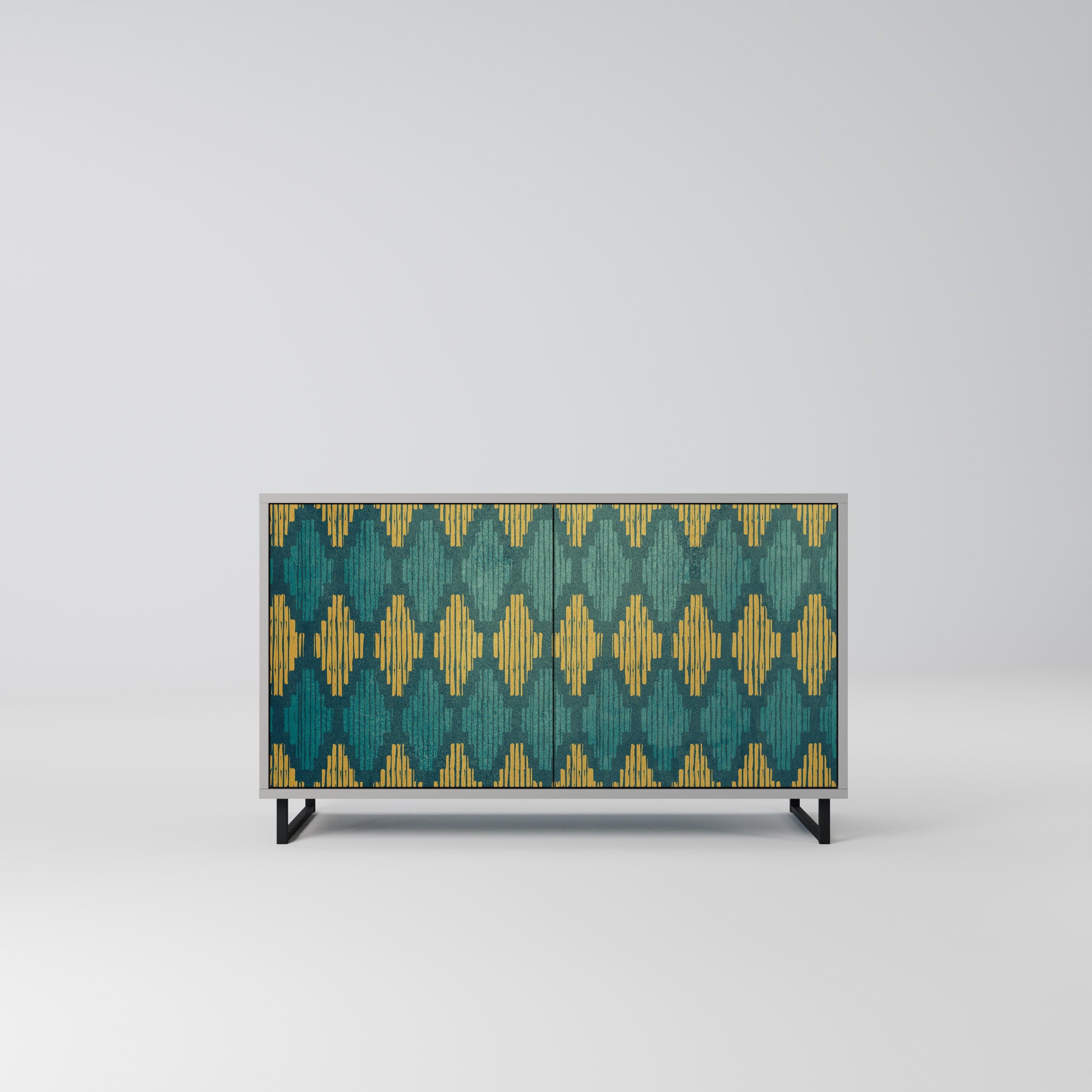 POLYGONS Komoda 2-drzwiowa korpus Szary