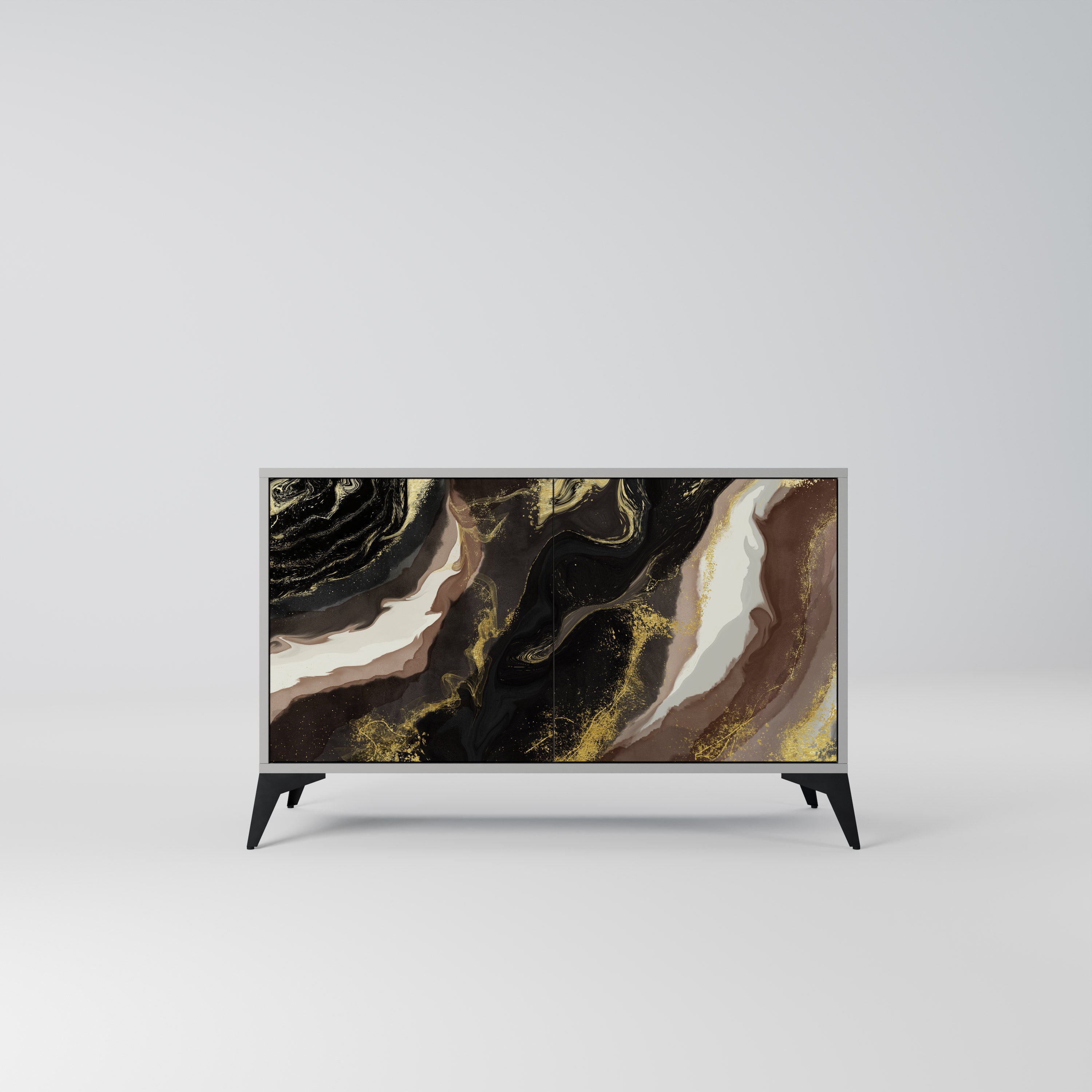 GOLD DUST Komoda 2-drzwiowa korpus Szary