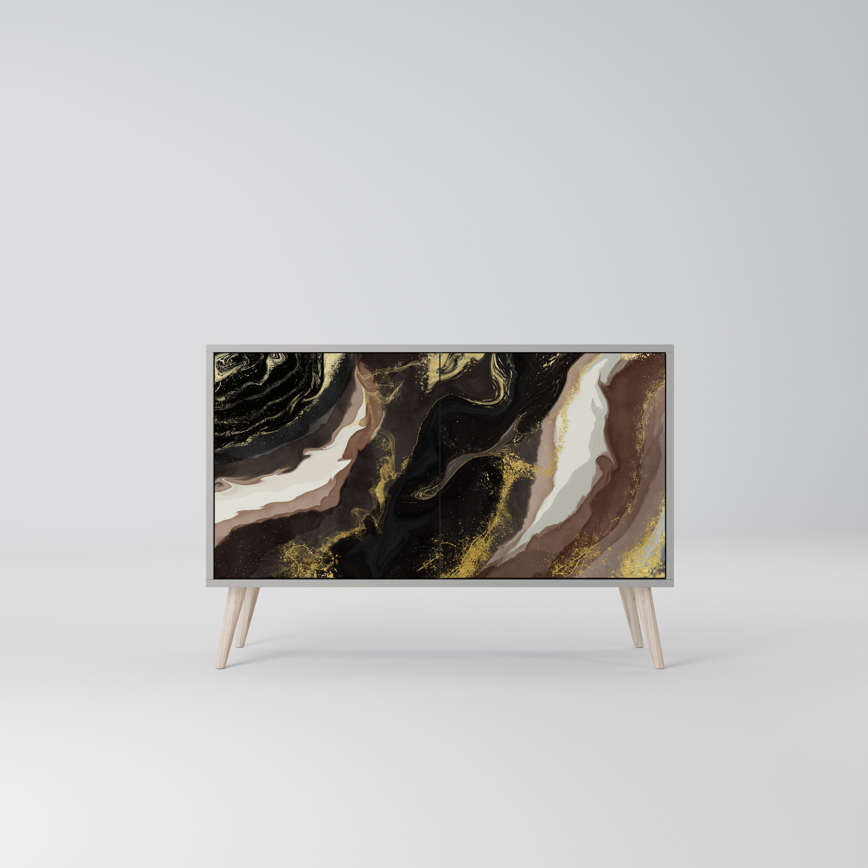 GOLD DUST Komoda 2-drzwiowa korpus Szary