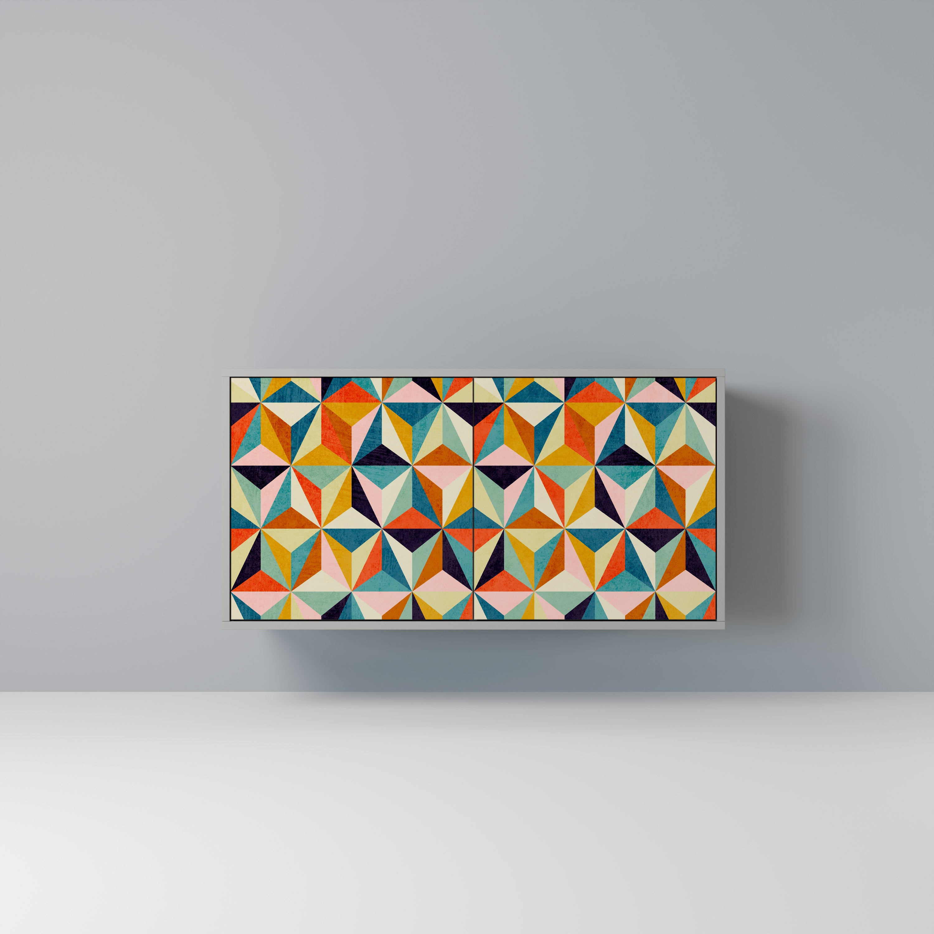 TESSELATE TREASURES Komoda 2-drzwiowa korpus Szary