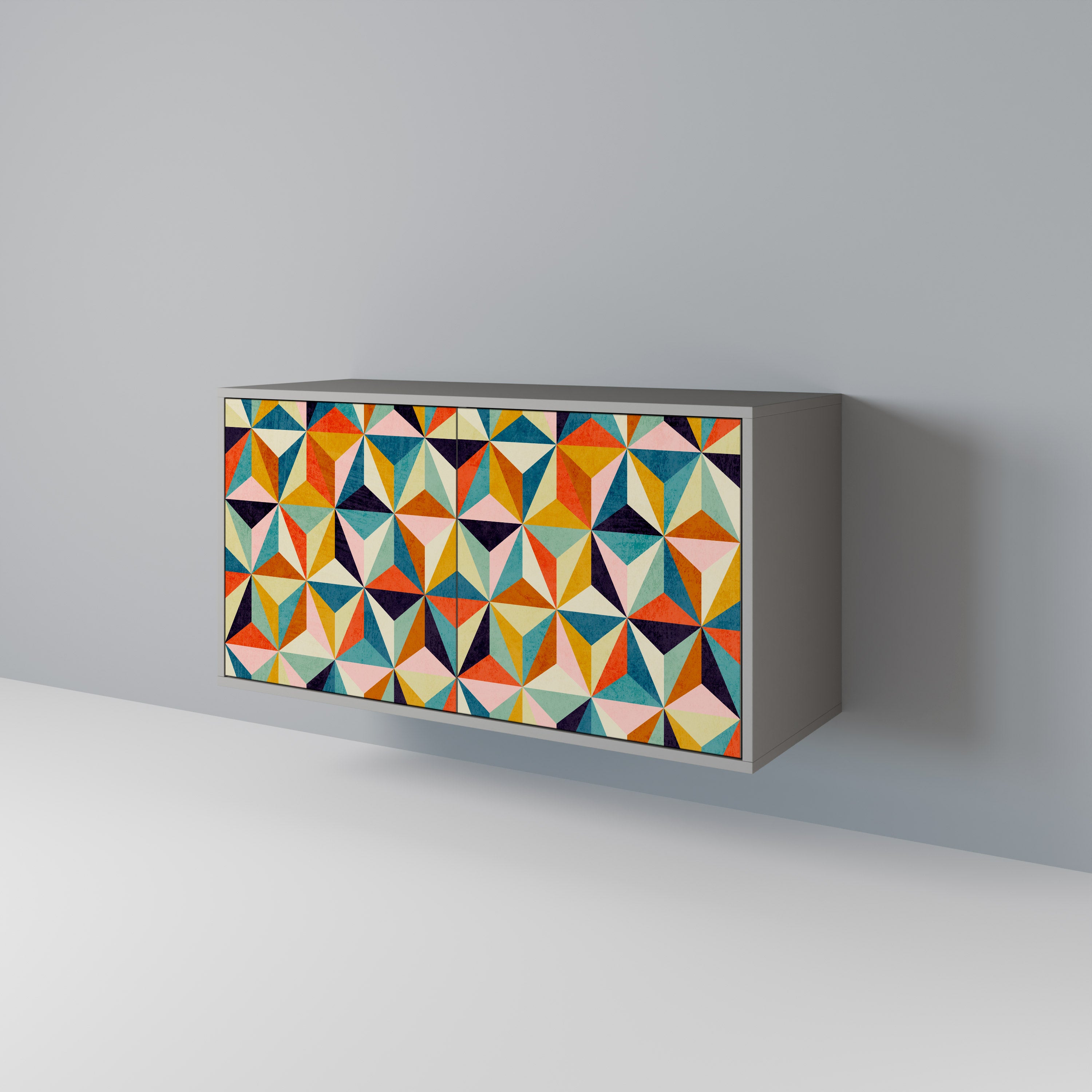 TESSELATE TREASURES Komoda 2-drzwiowa korpus Szary