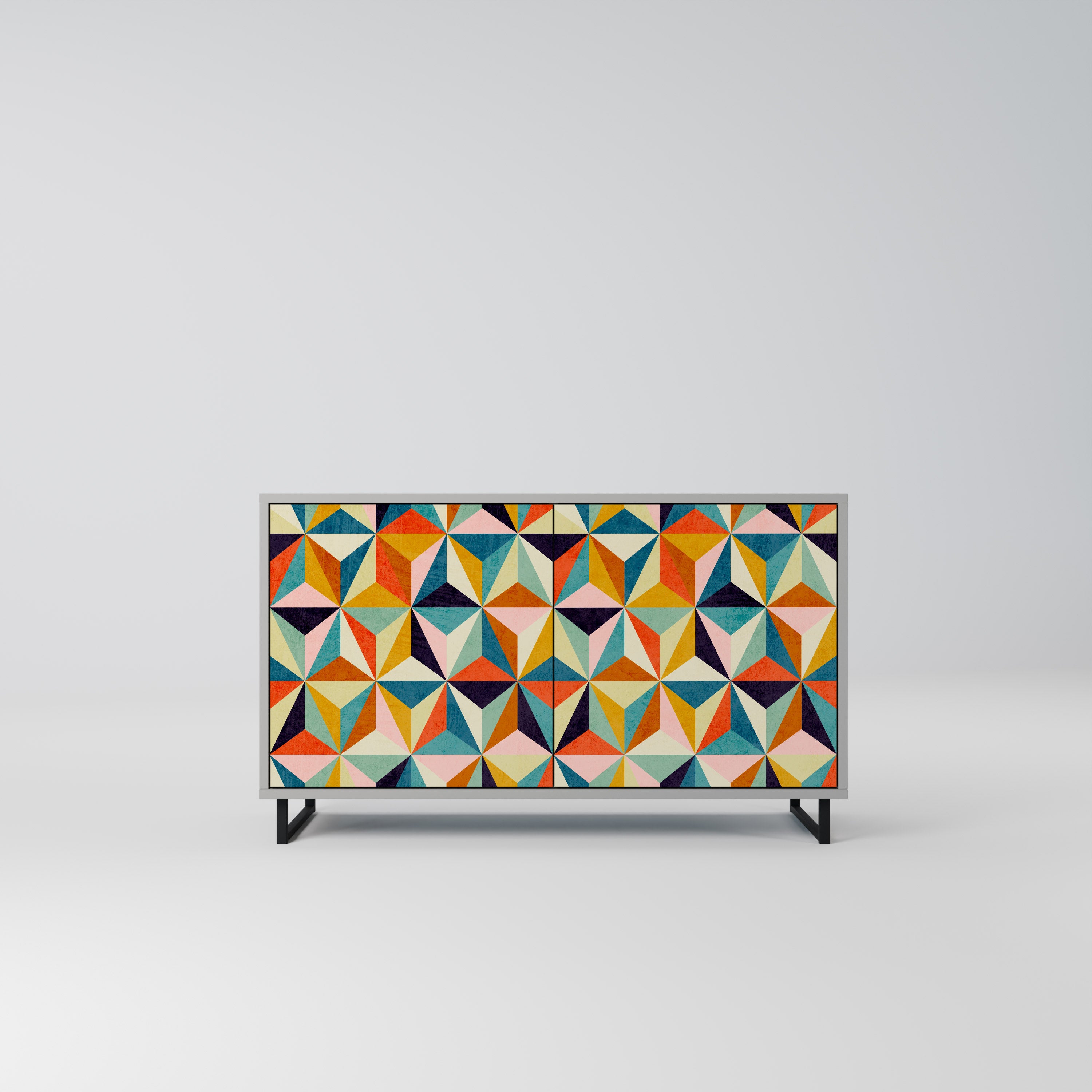 TESSELATE TREASURES Komoda 2-drzwiowa korpus Szary