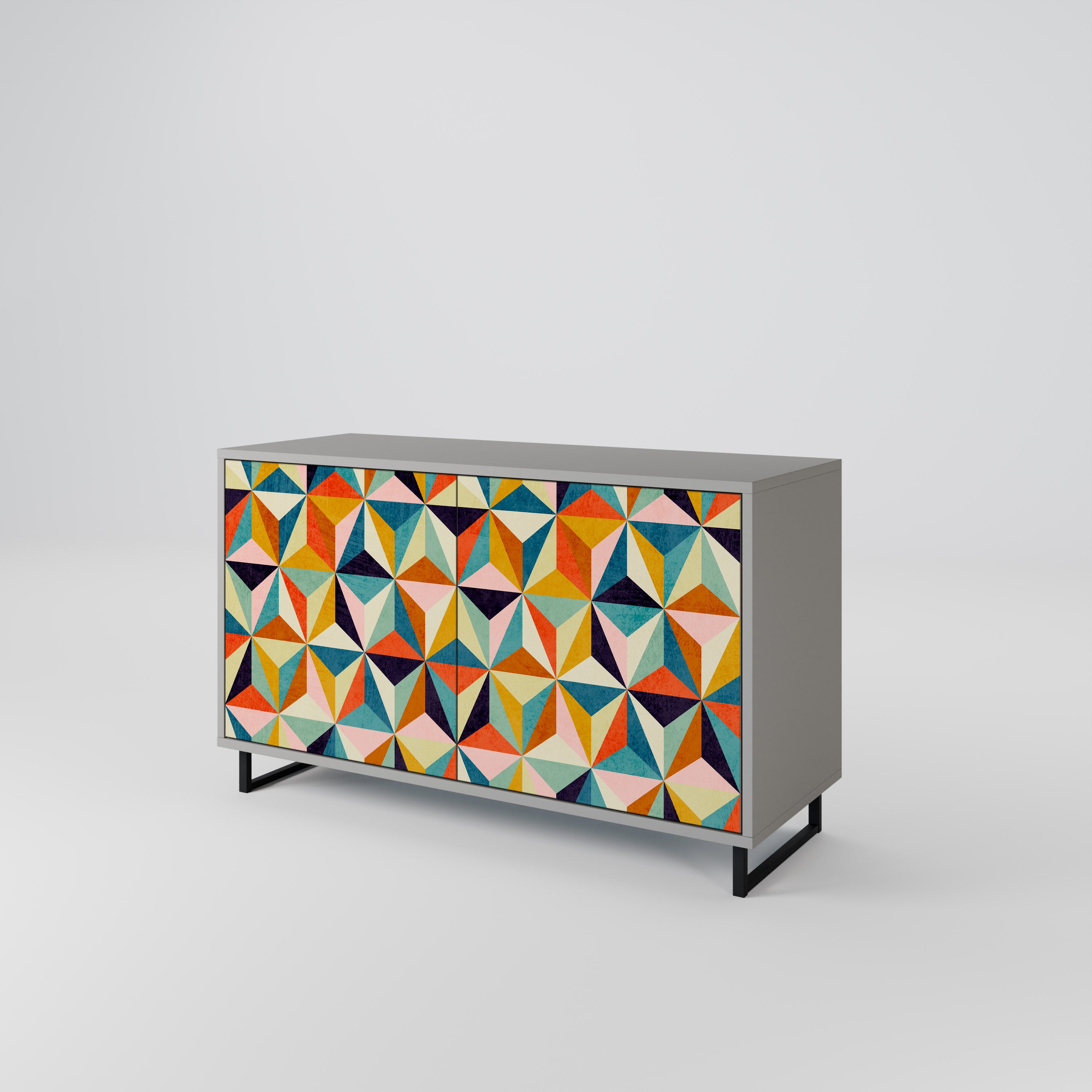 TESSELATE TREASURES Komoda 2-drzwiowa korpus Szary