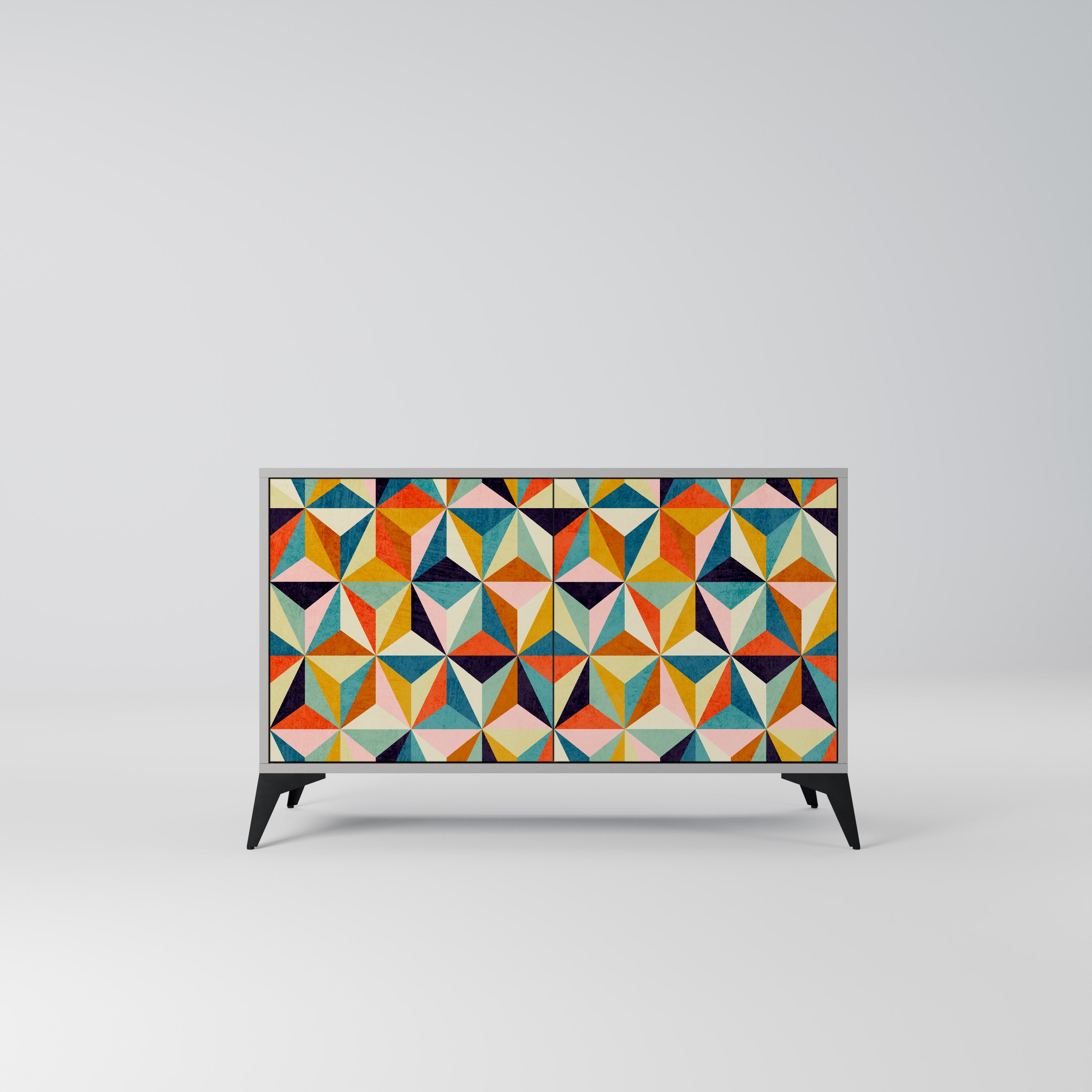 TESSELATE TREASURES Komoda 2-drzwiowa korpus Szary