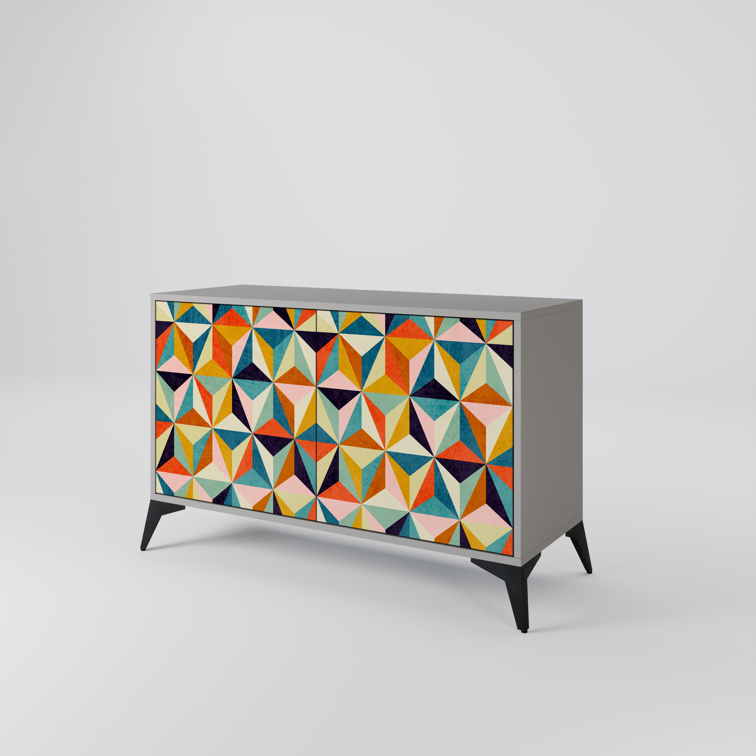 TESSELATE TREASURES Komoda 2-drzwiowa korpus Szary
