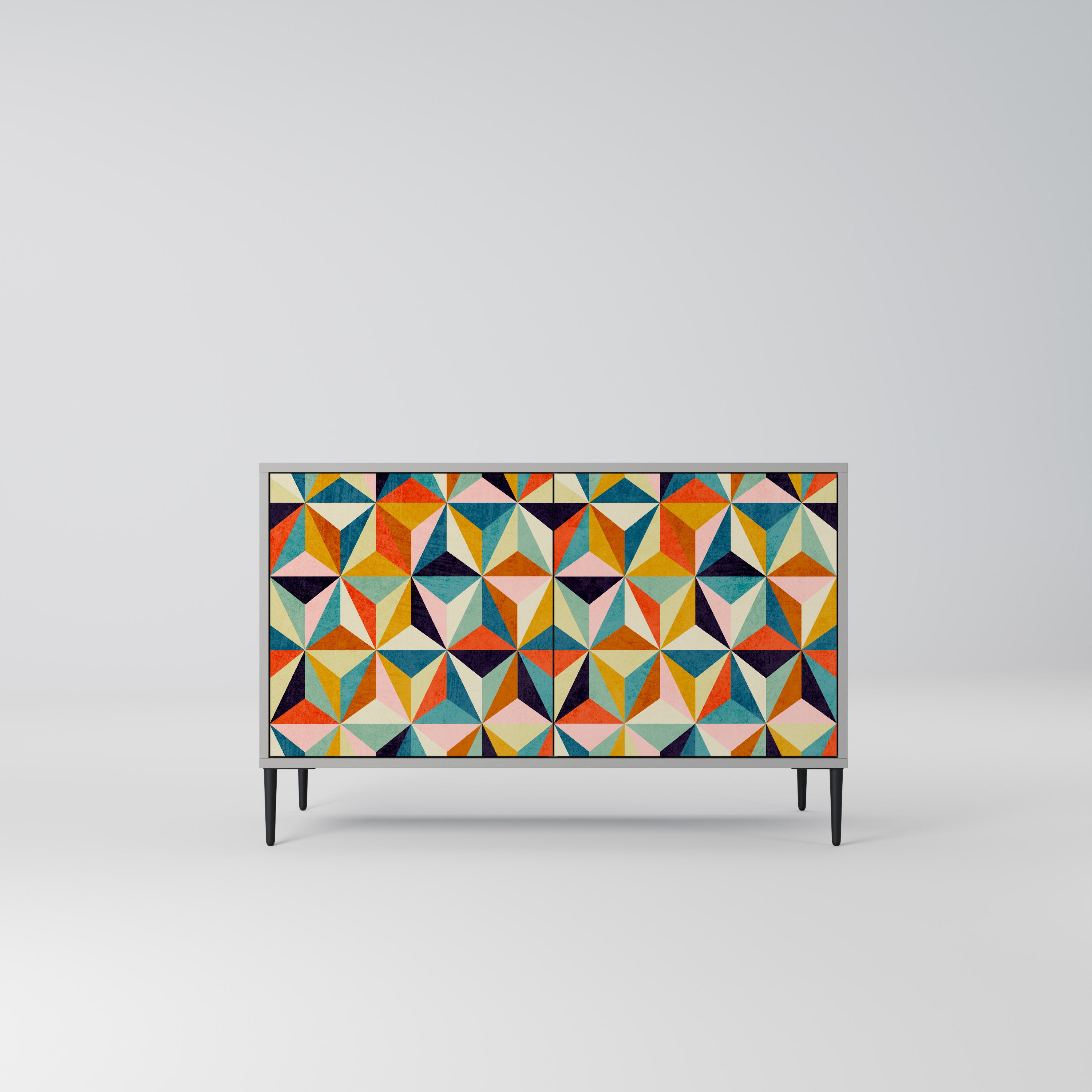 TESSELATE TREASURES Komoda 2-drzwiowa korpus Szary