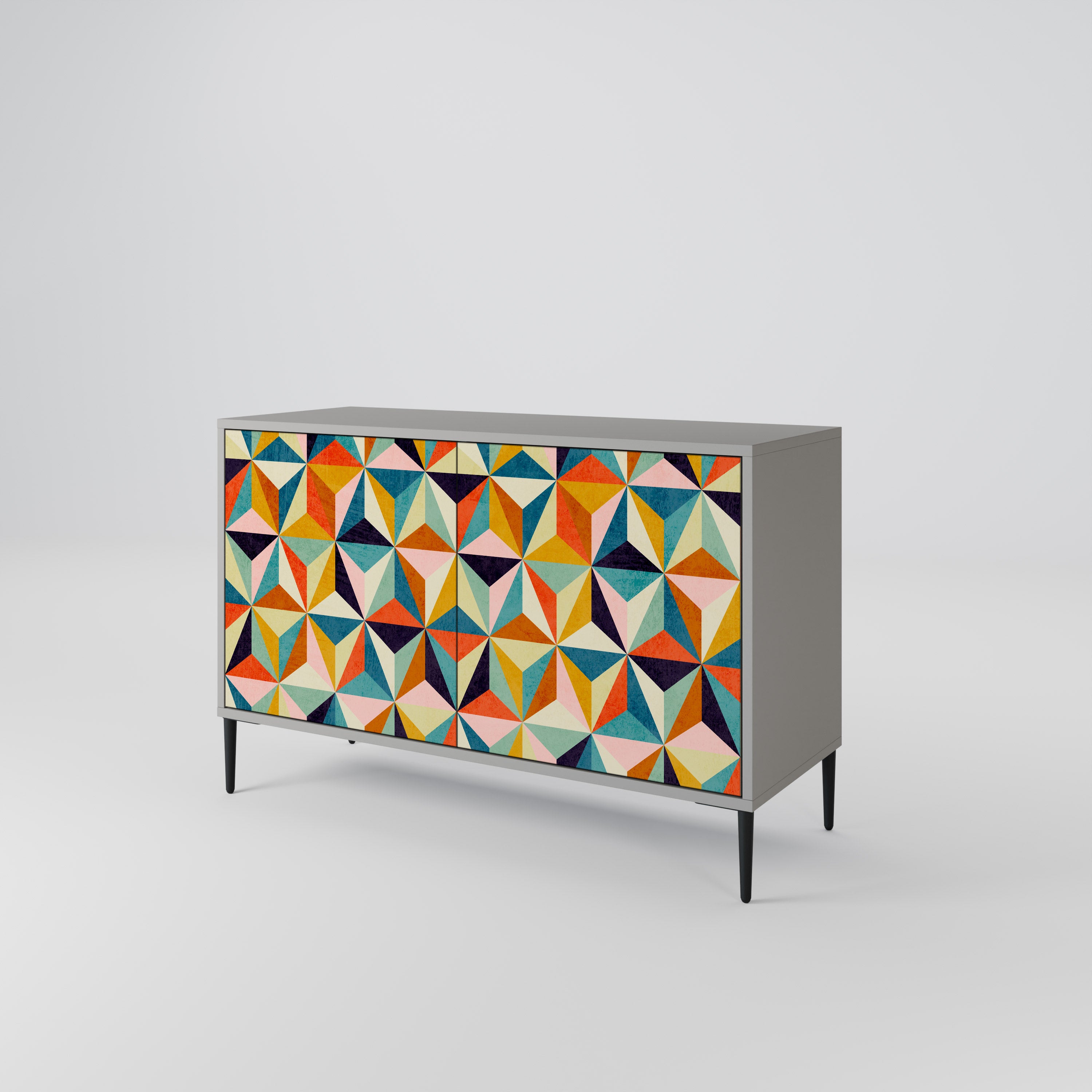 TESSELATE TREASURES Komoda 2-drzwiowa korpus Szary