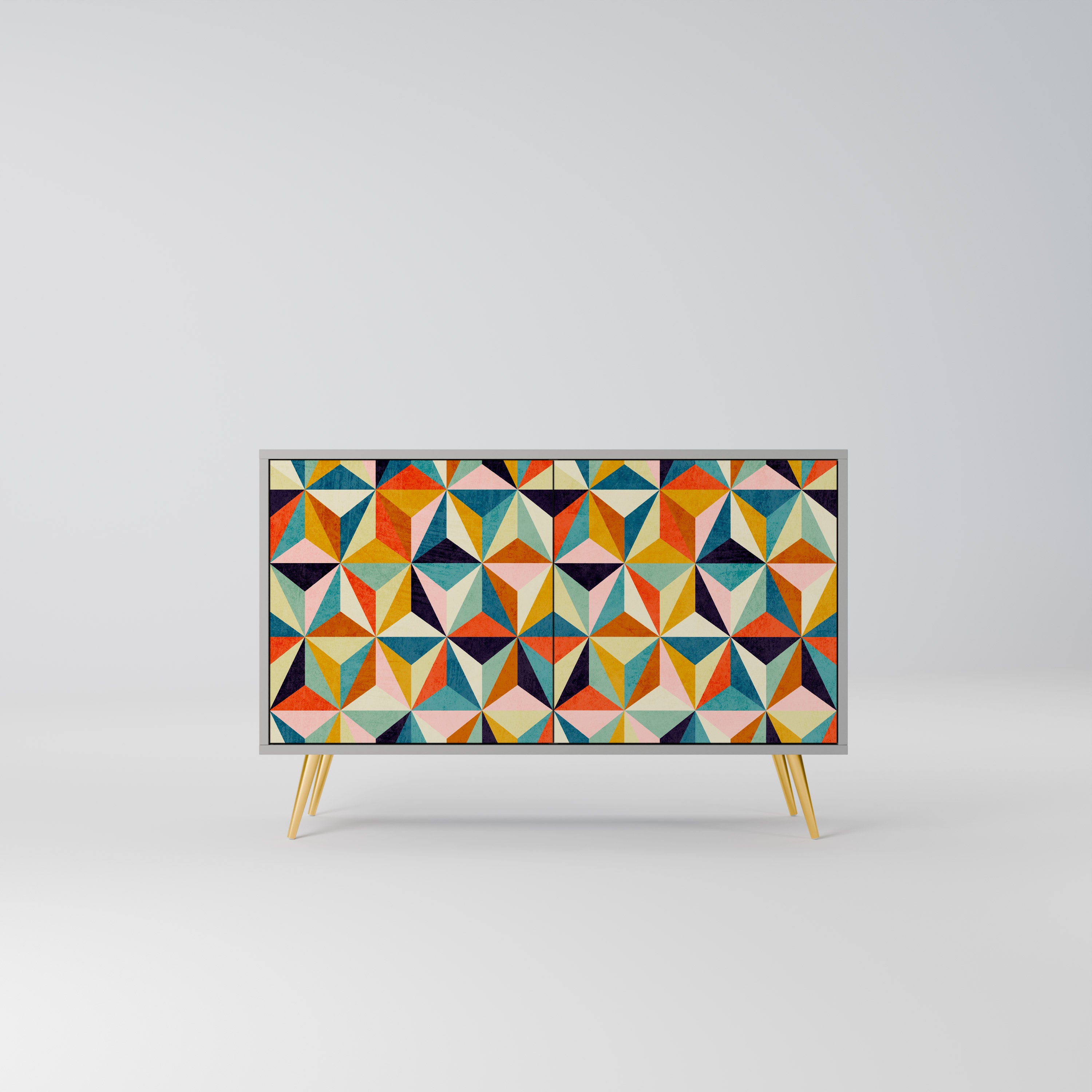 TESSELATE TREASURES Komoda 2-drzwiowa korpus Szary
