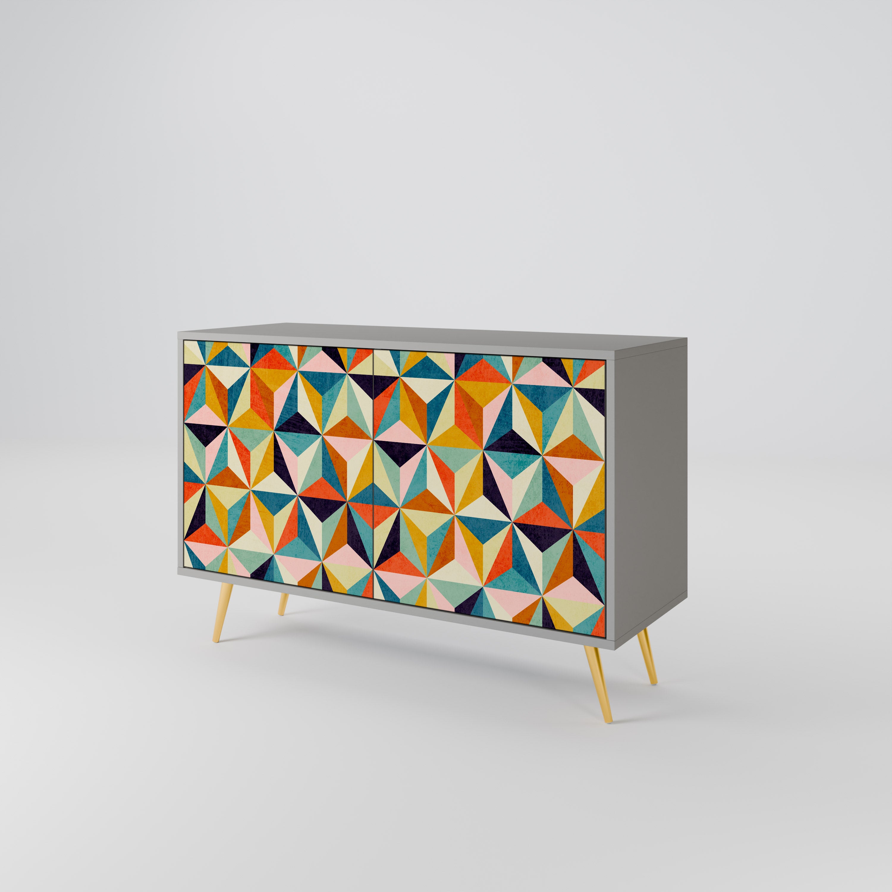 TESSELATE TREASURES Komoda 2-drzwiowa korpus Szary