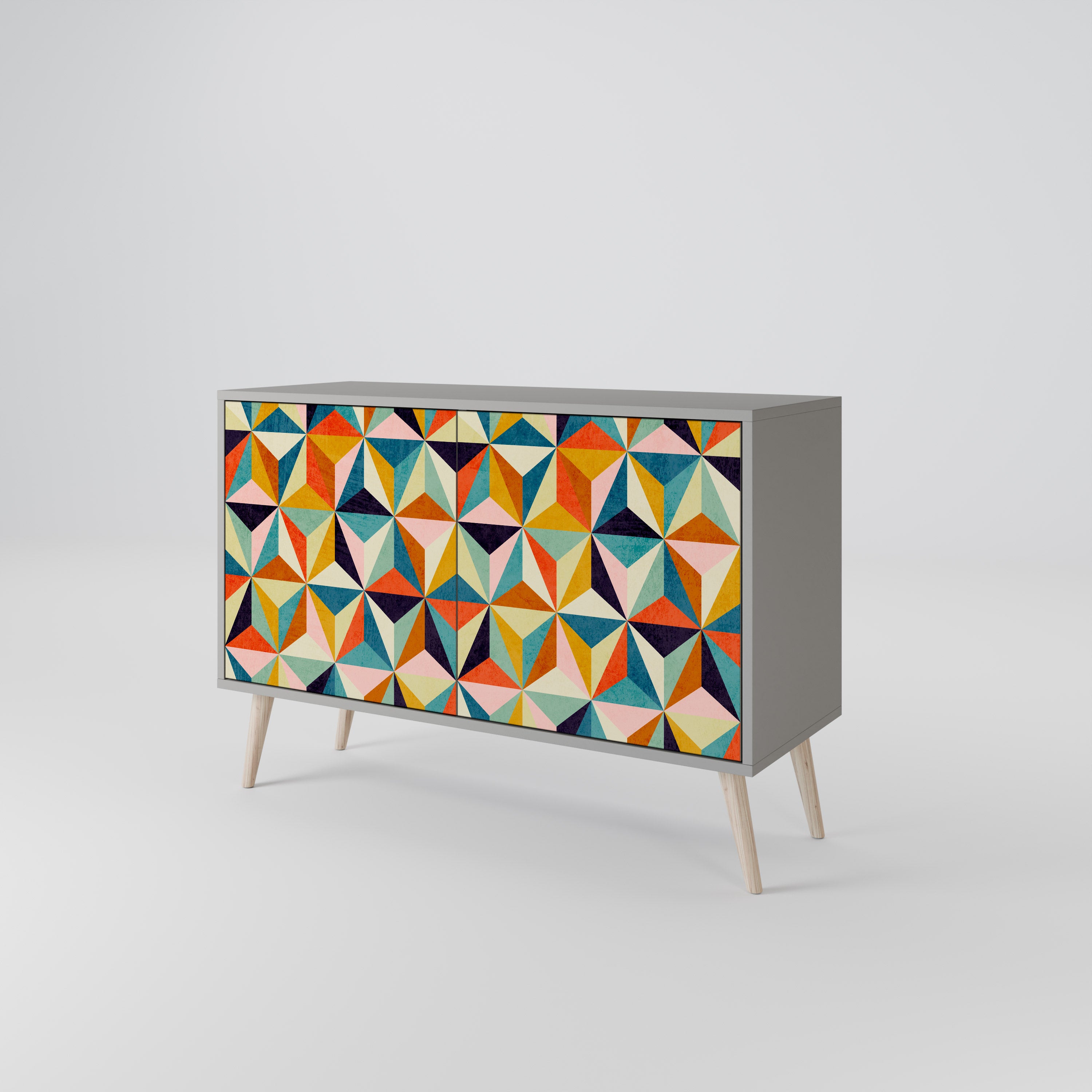 TESSELATE TREASURES Komoda 2-drzwiowa korpus Szary