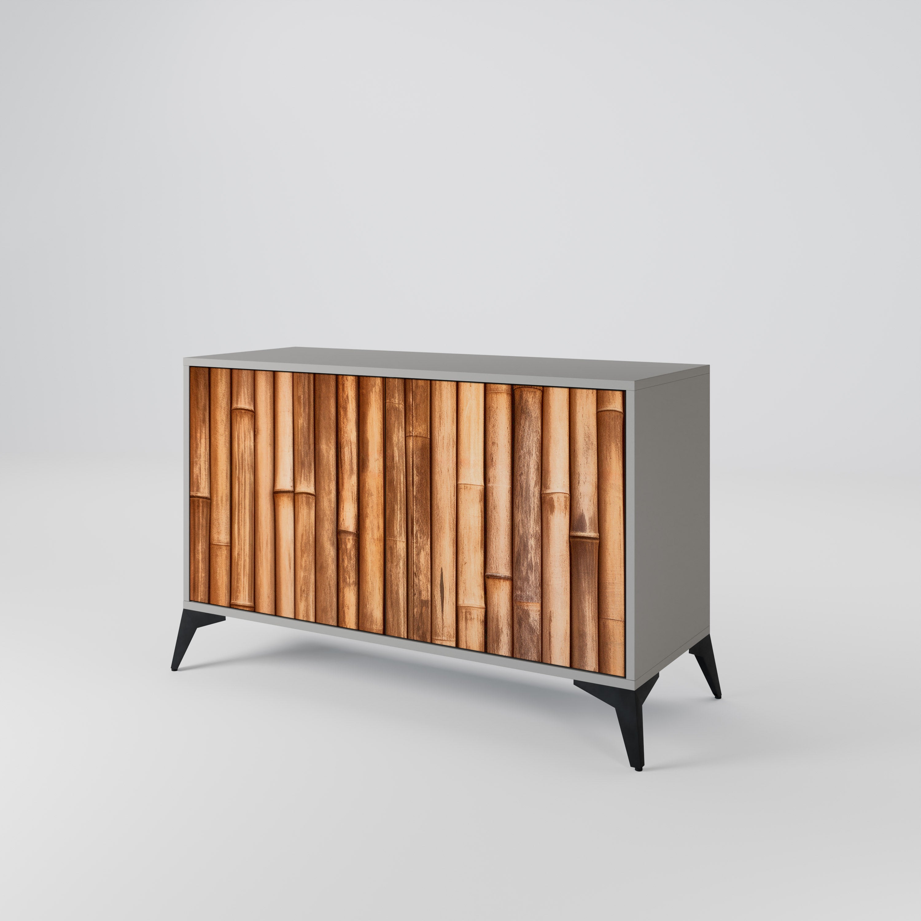 NATURAL WOOD Komoda 2-drzwiowa korpus Szary