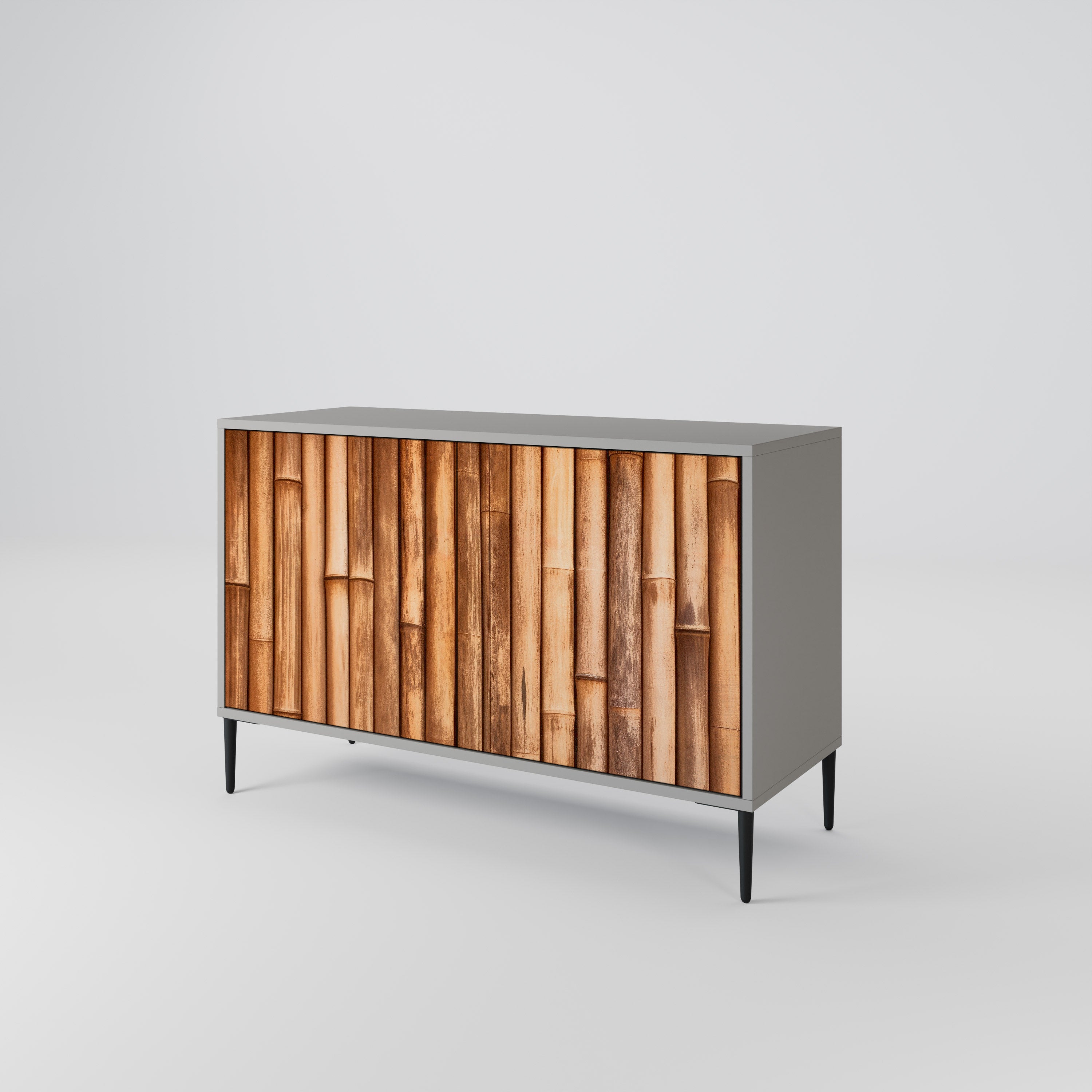 NATURAL WOOD Komoda 2-drzwiowa korpus Szary