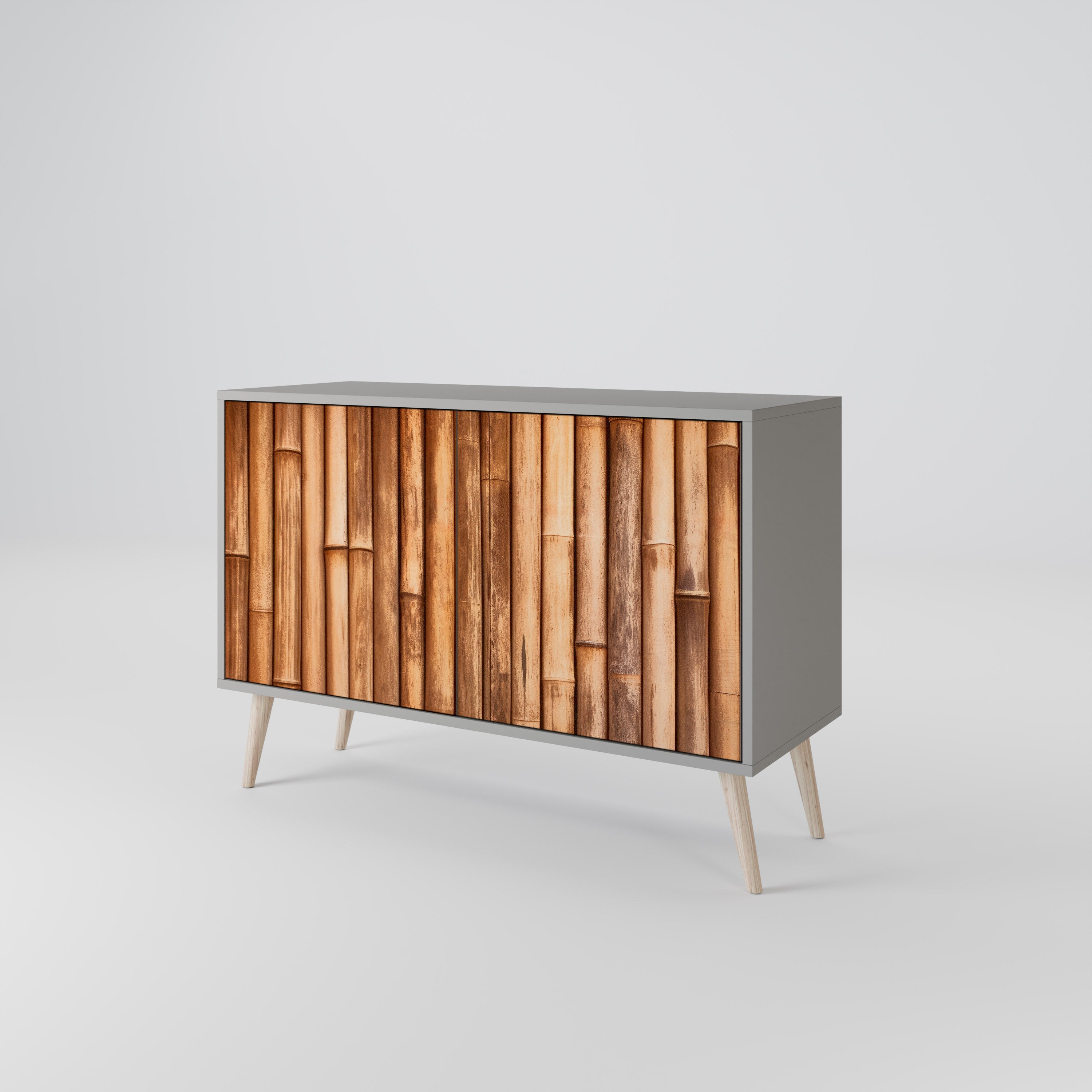 NATURAL WOOD Komoda 2-drzwiowa korpus Szary