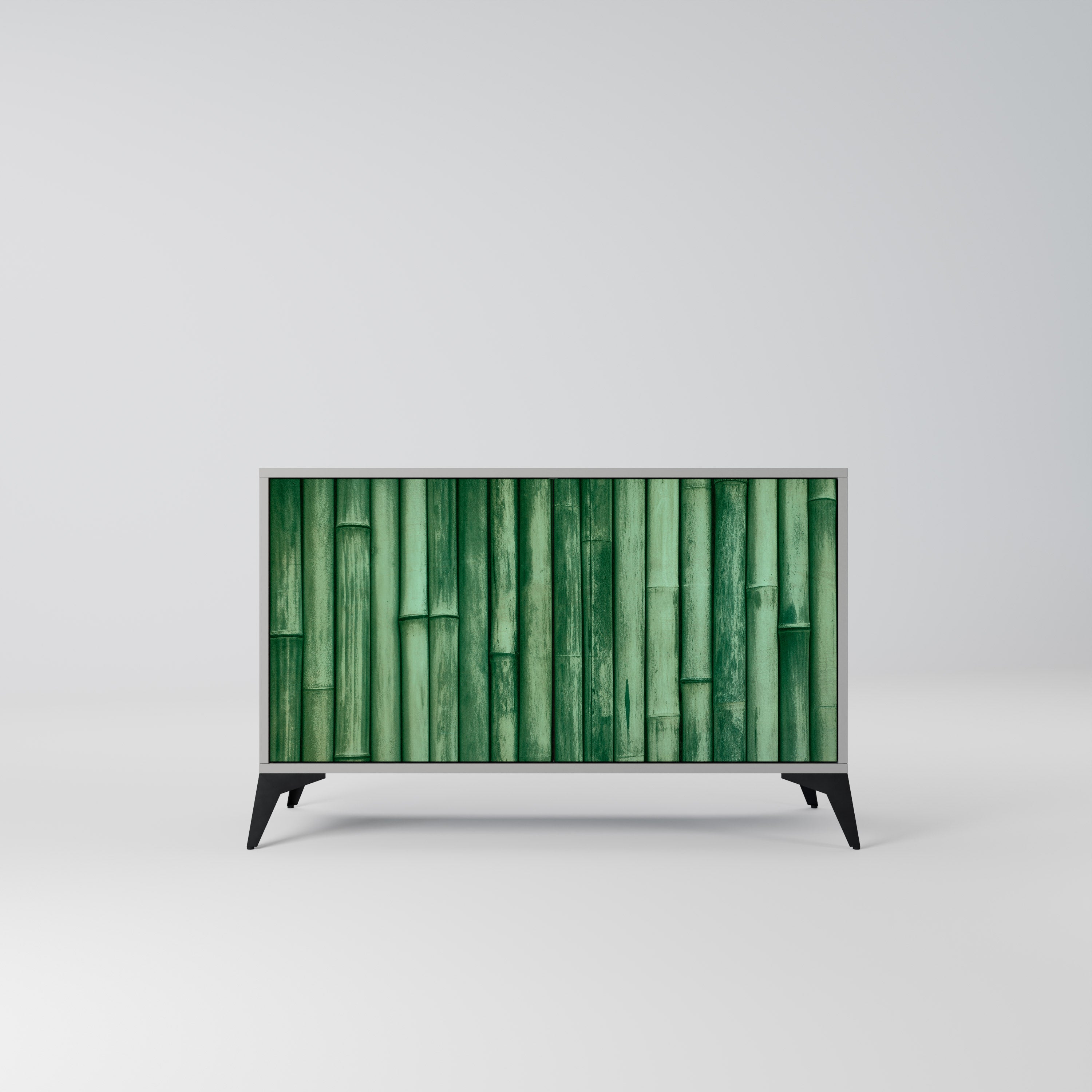 NATURAL GREEN Komoda 2-drzwiowa korpus Szary