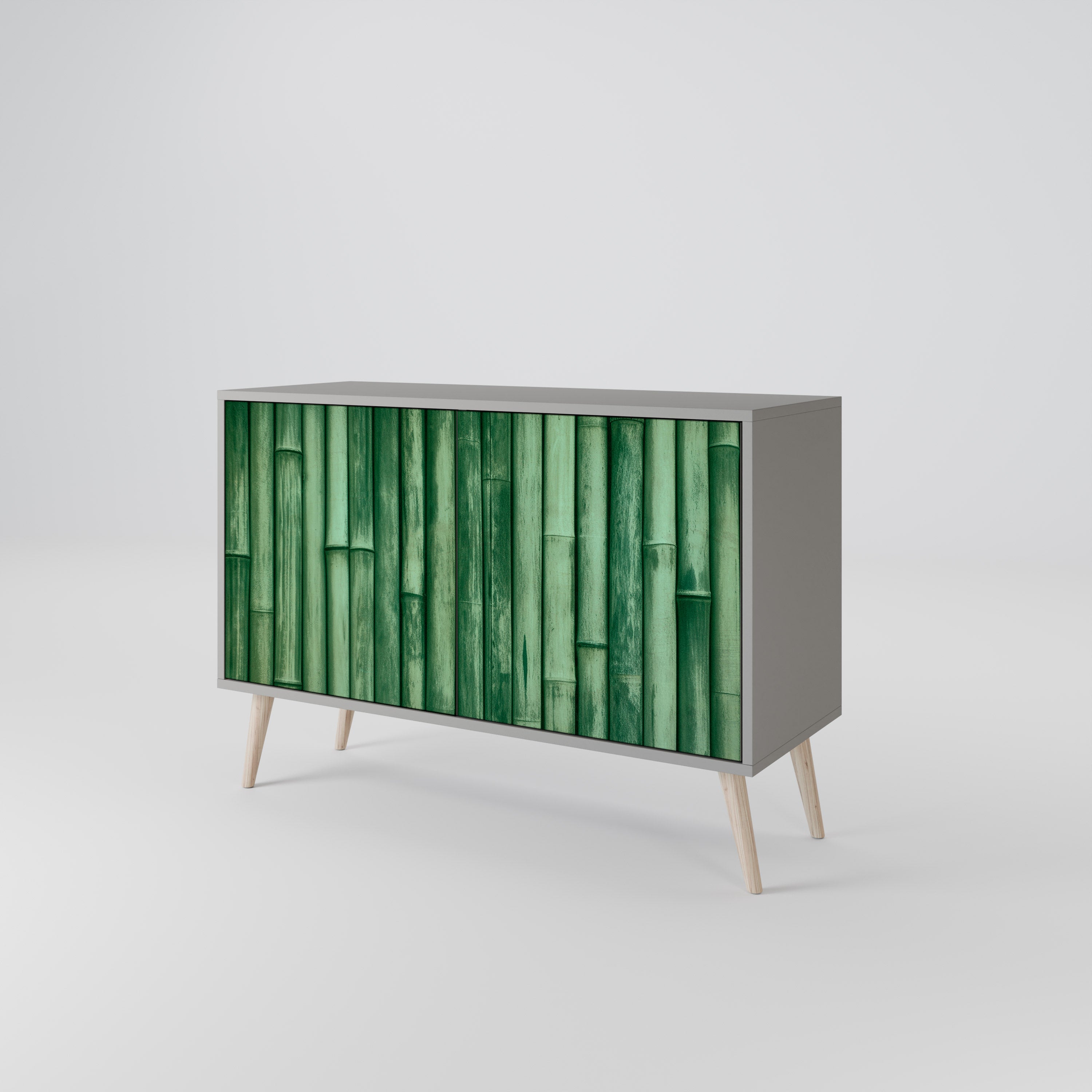 NATURAL GREEN Komoda 2-drzwiowa korpus Szary