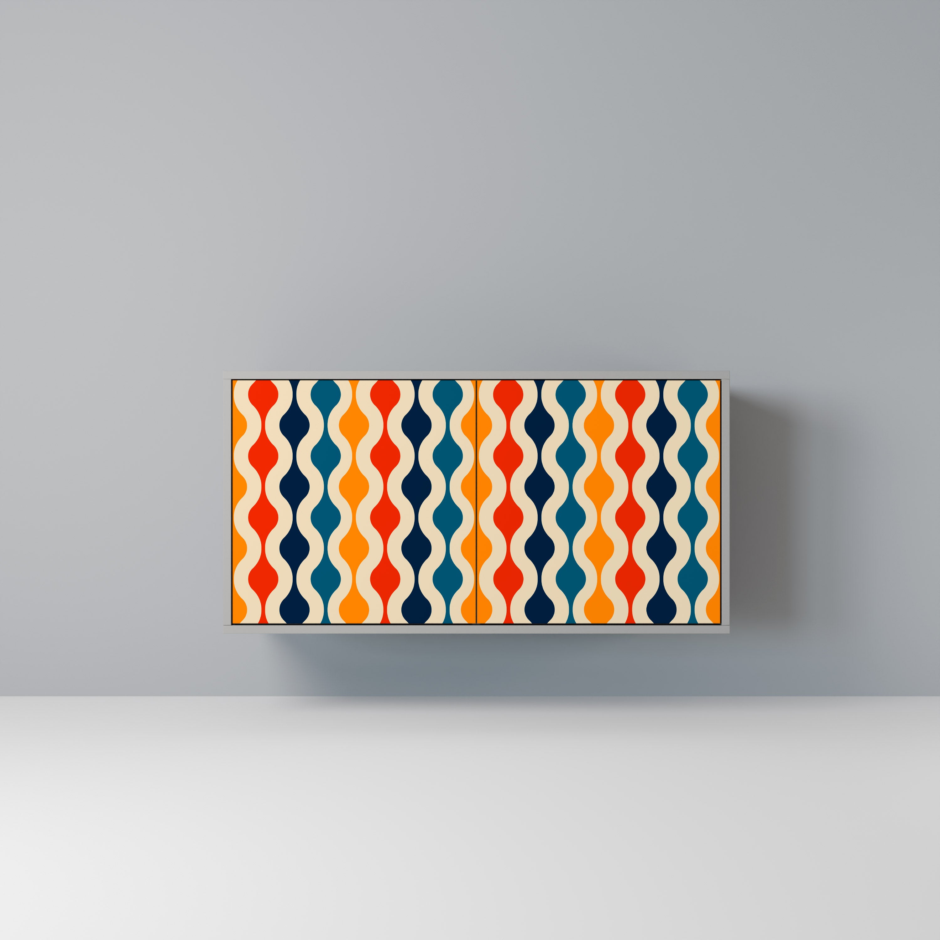 COLORFUL NOSTALGIA Komoda 2-drzwiowa korpus Szary