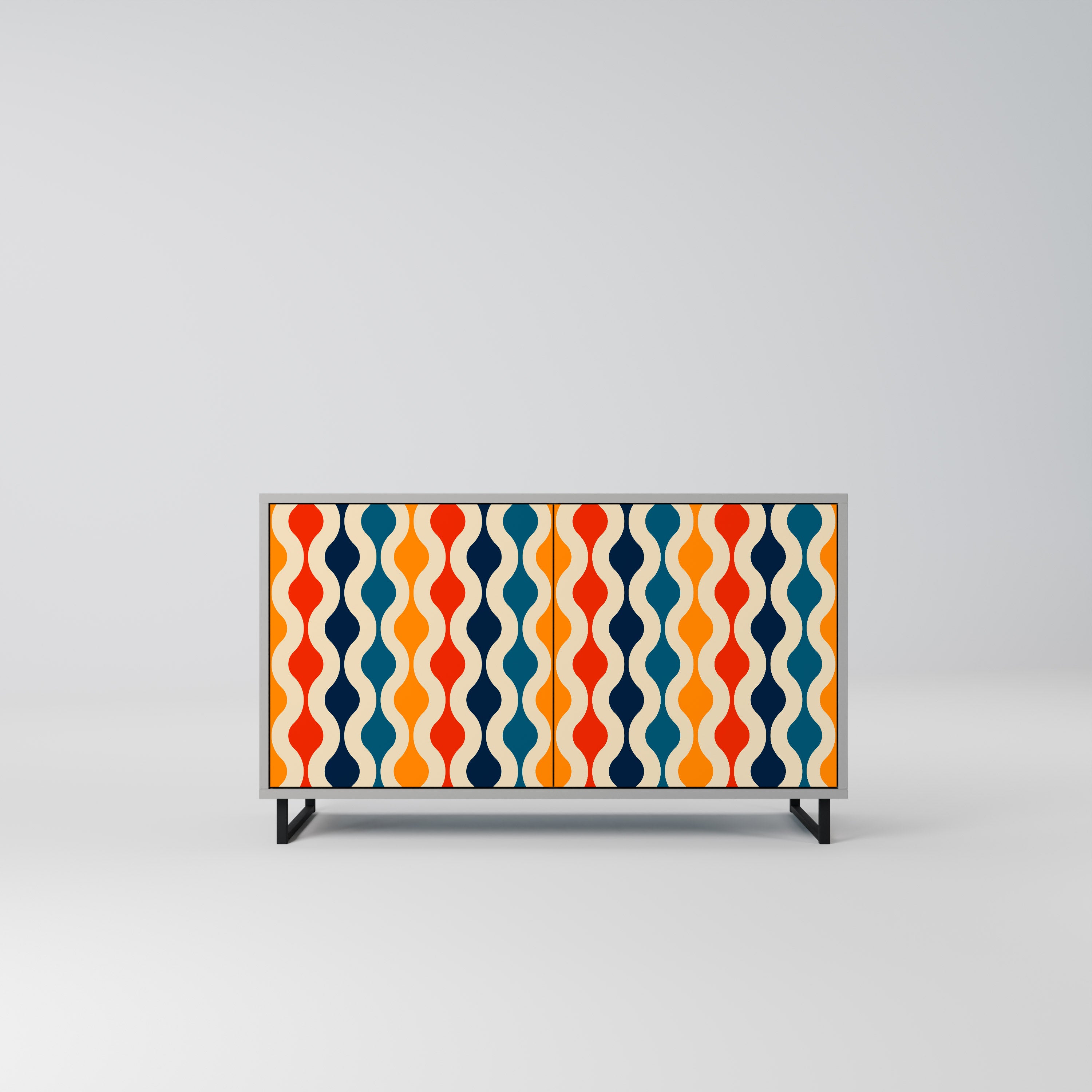 COLORFUL NOSTALGIA Komoda 2-drzwiowa korpus Szary