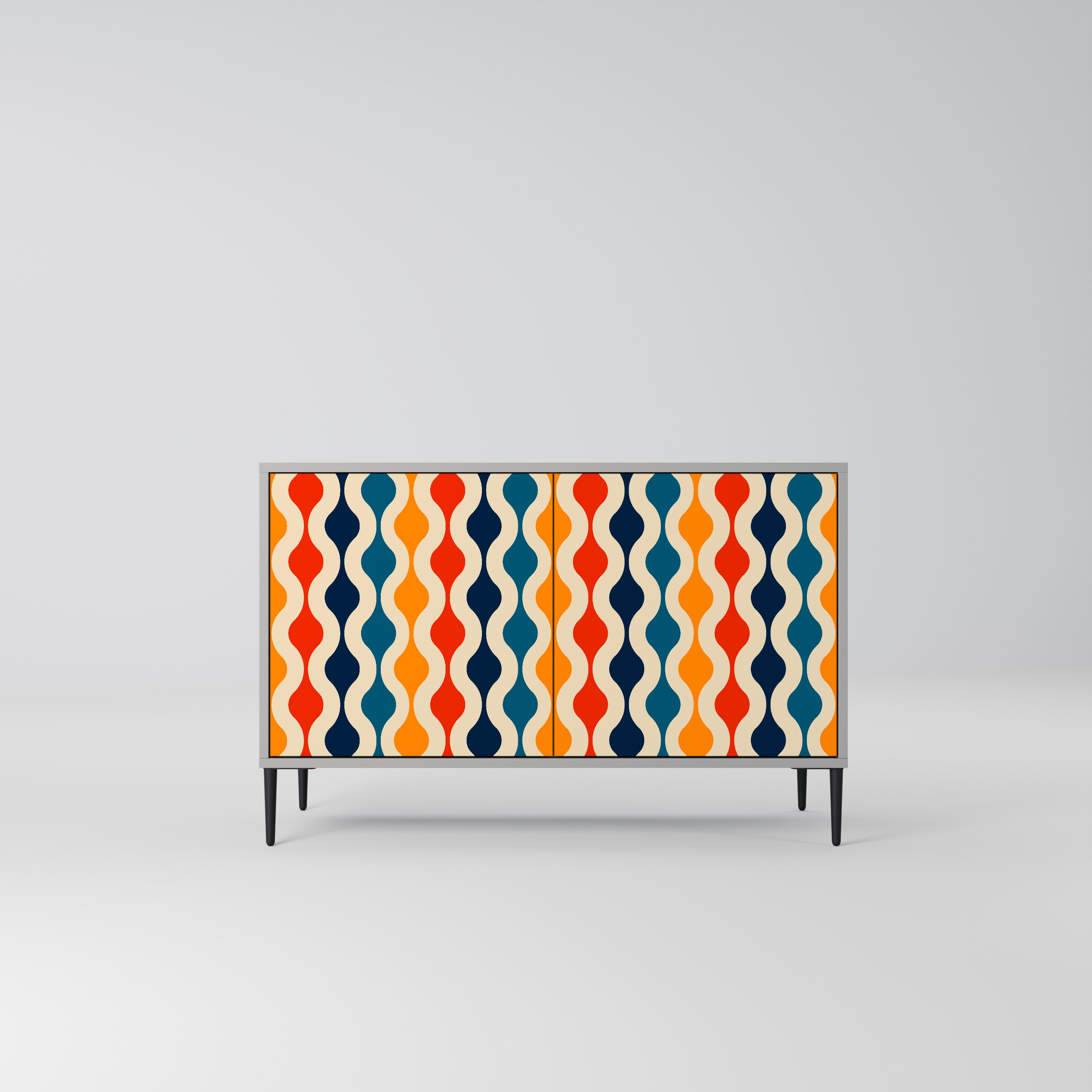 COLORFUL NOSTALGIA Komoda 2-drzwiowa korpus Szary