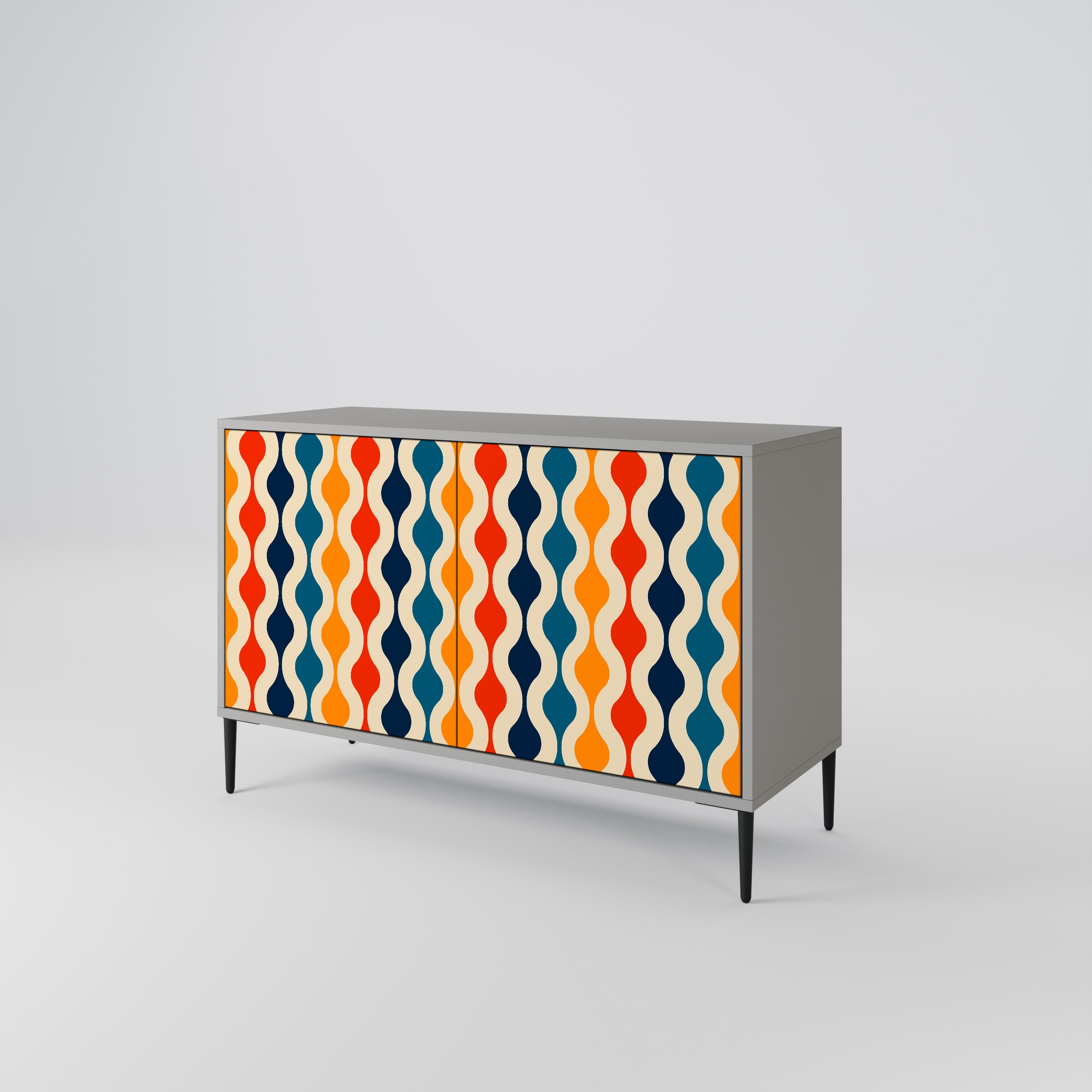 COLORFUL NOSTALGIA Komoda 2-drzwiowa korpus Szary