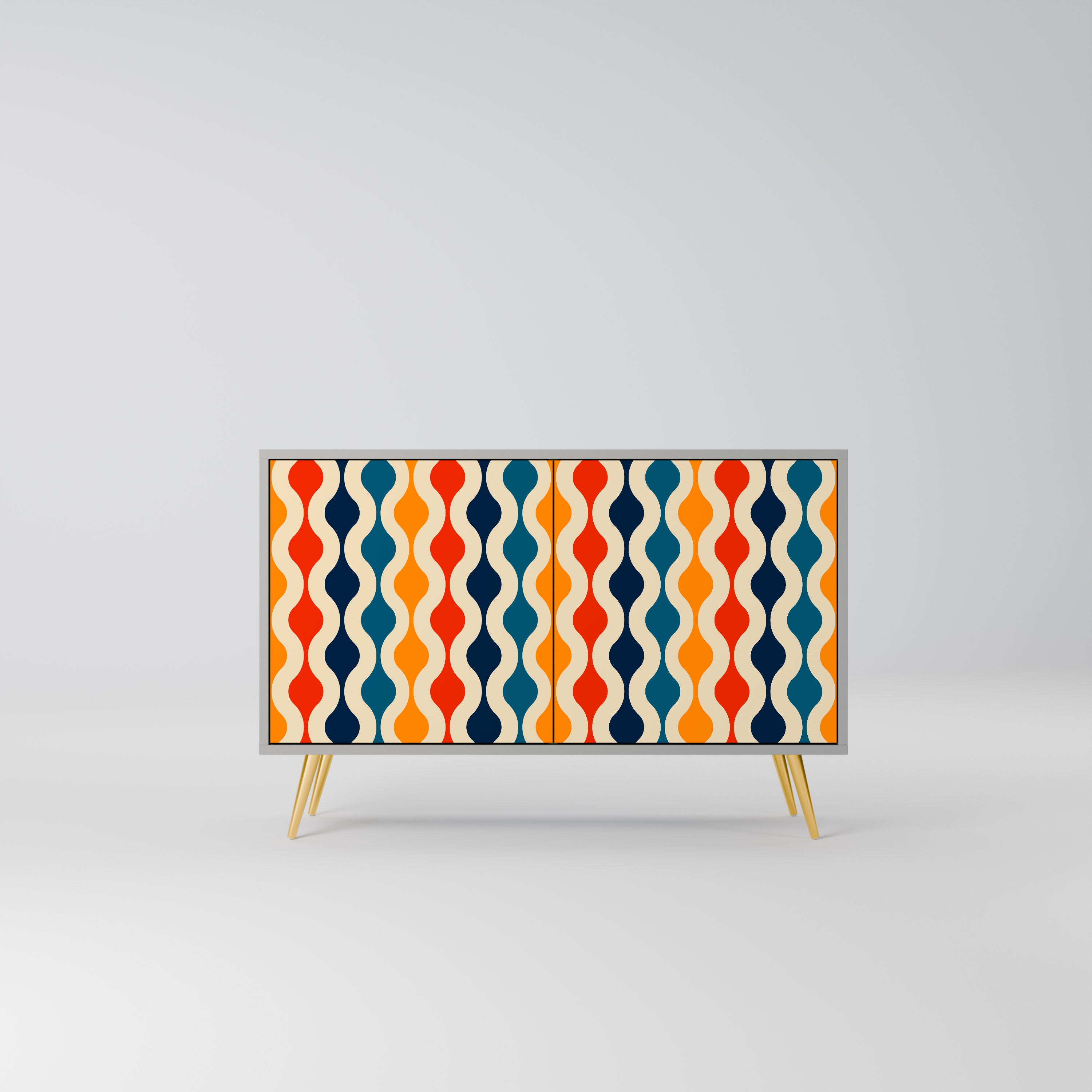 COLORFUL NOSTALGIA Komoda 2-drzwiowa korpus Szary