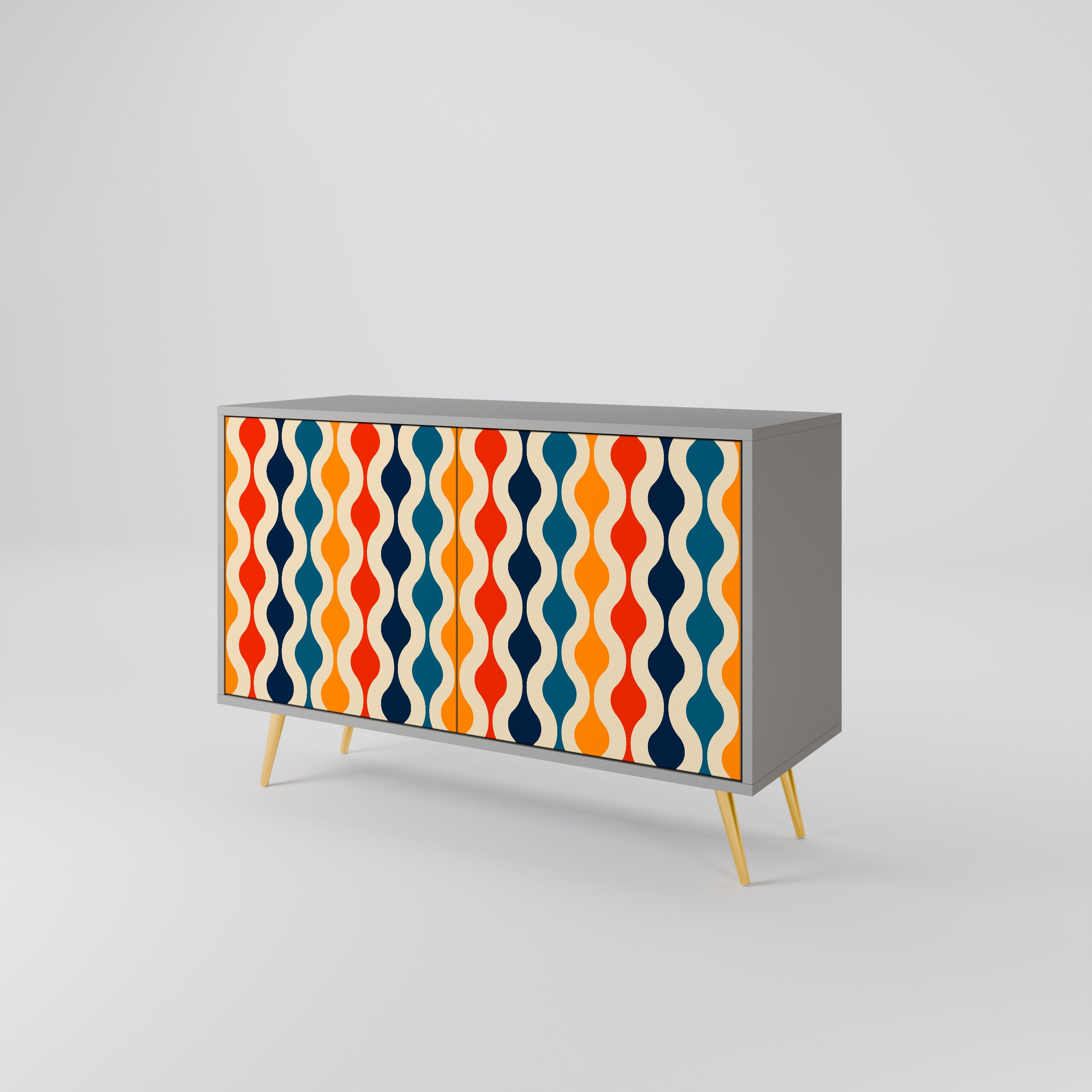 COLORFUL NOSTALGIA Komoda 2-drzwiowa korpus Szary