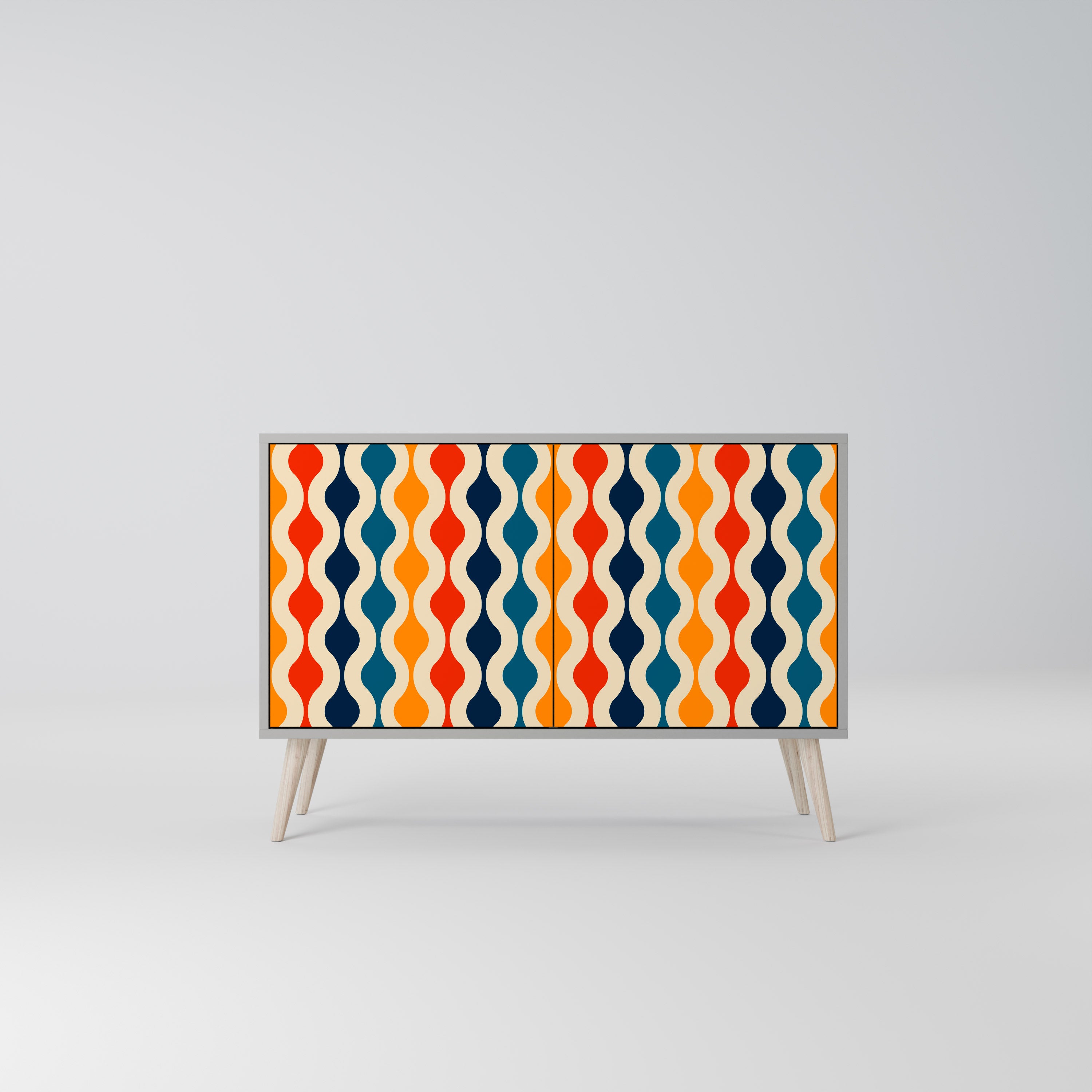 COLORFUL NOSTALGIA Komoda 2-drzwiowa korpus Szary