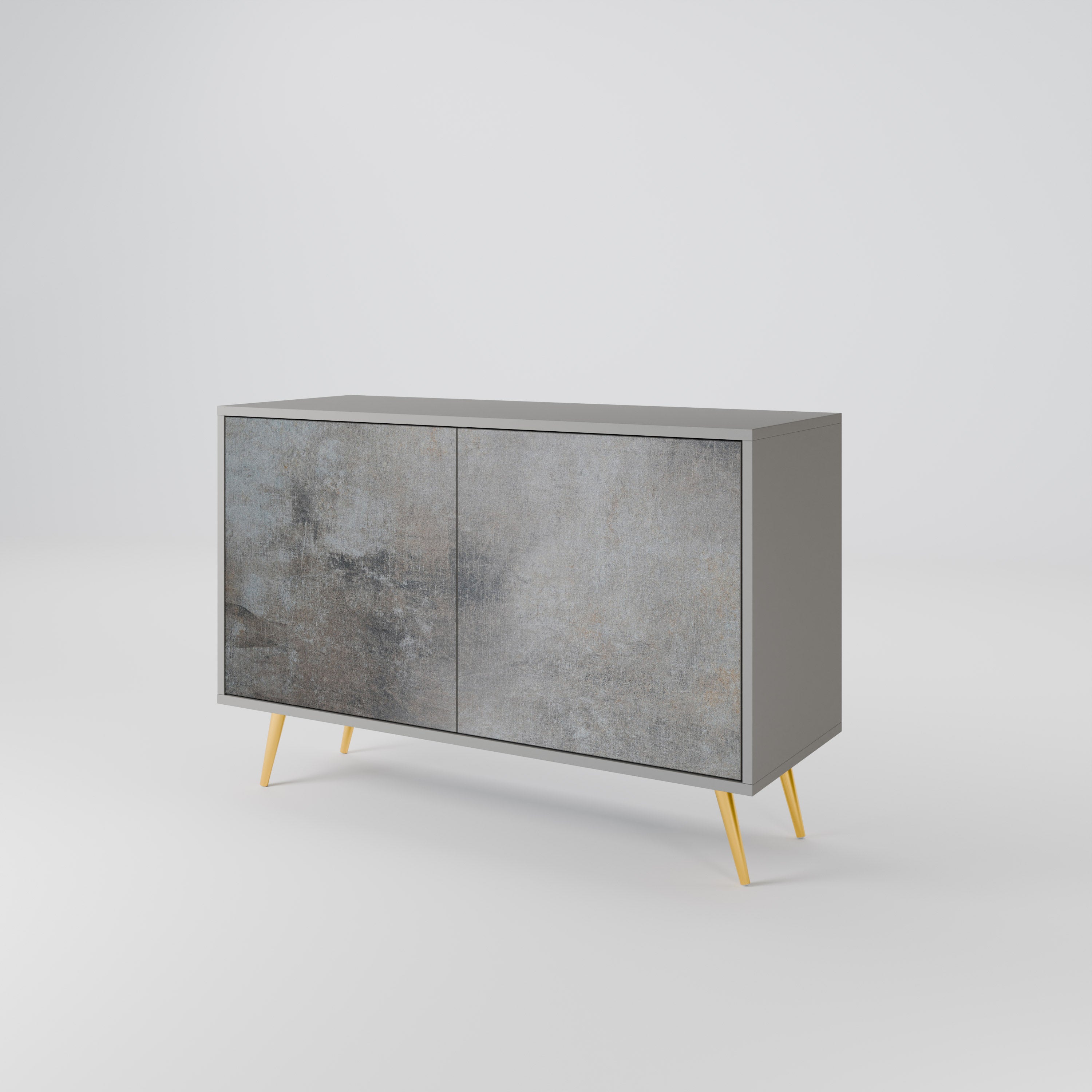 CONCRETE WALL Komoda 2-drzwiowa korpus Szary