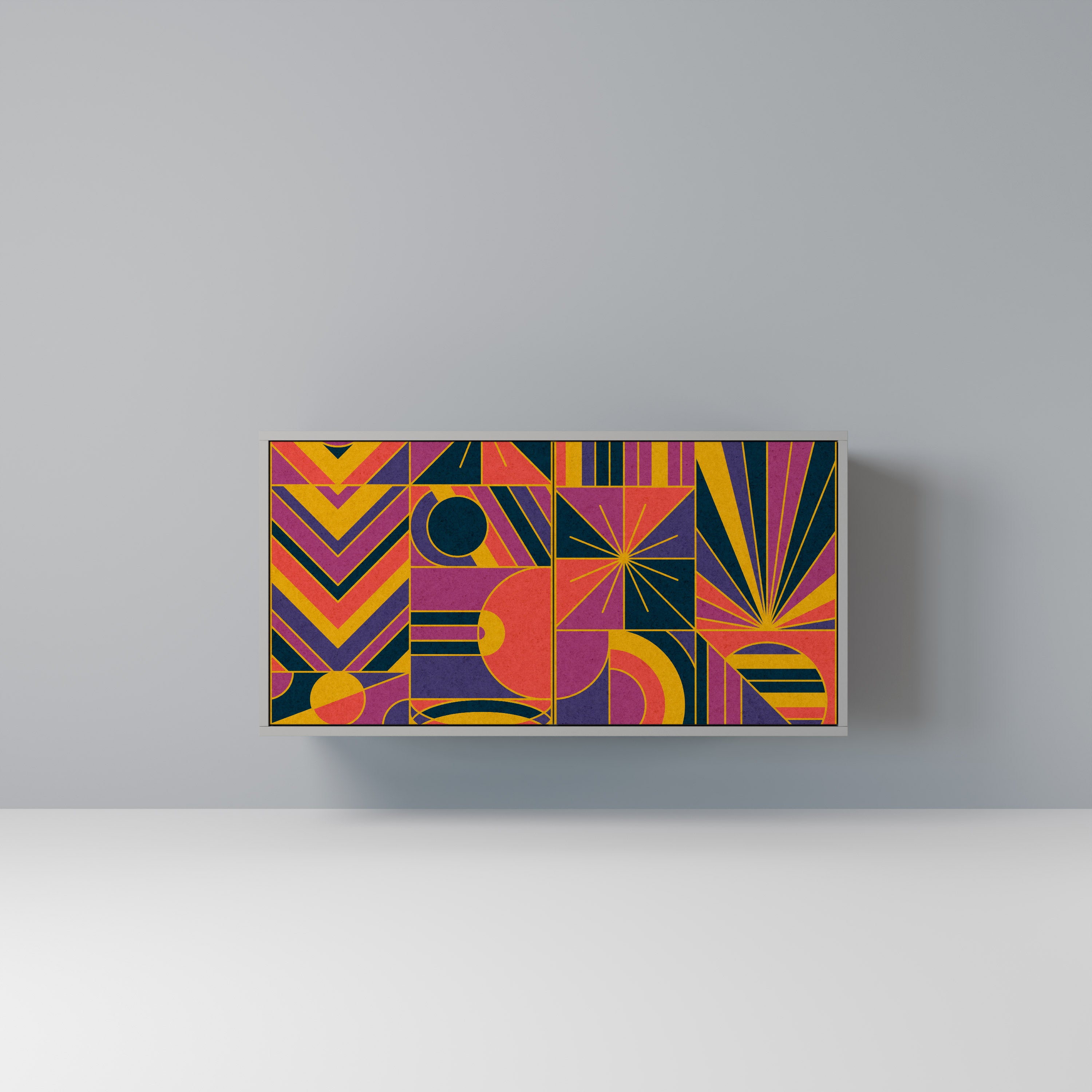 ELECTRIC PATTERNS Komoda 2-drzwiowa korpus Szary