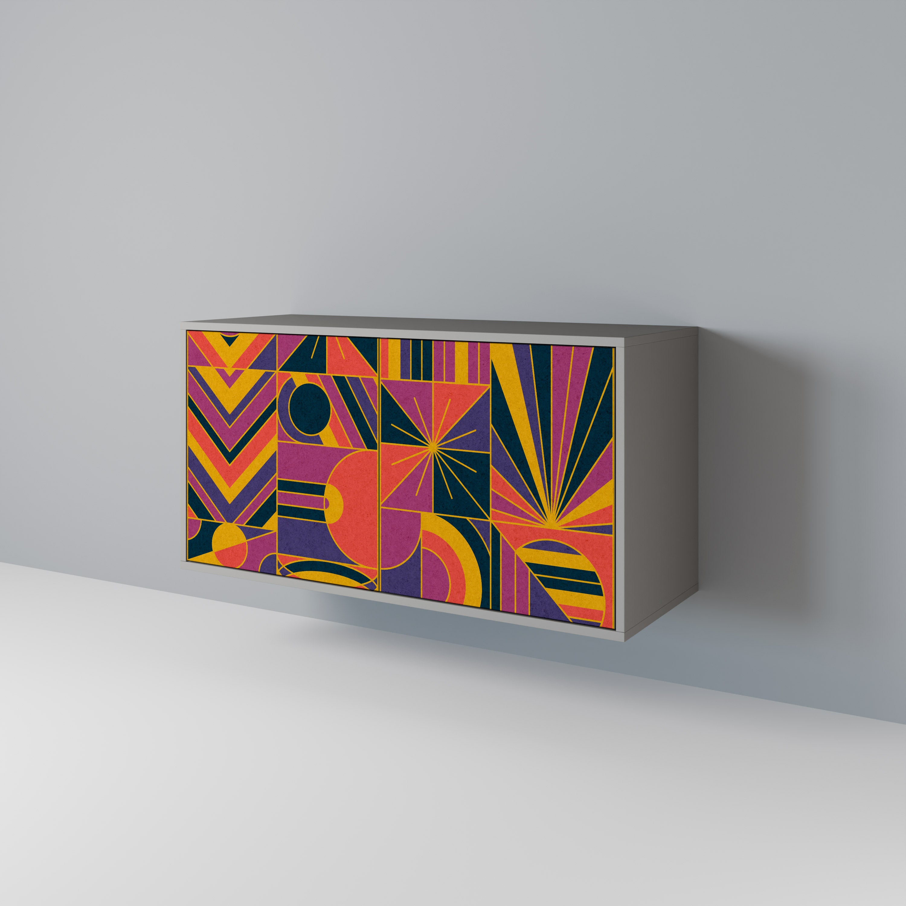 ELECTRIC PATTERNS Komoda 2-drzwiowa korpus Szary