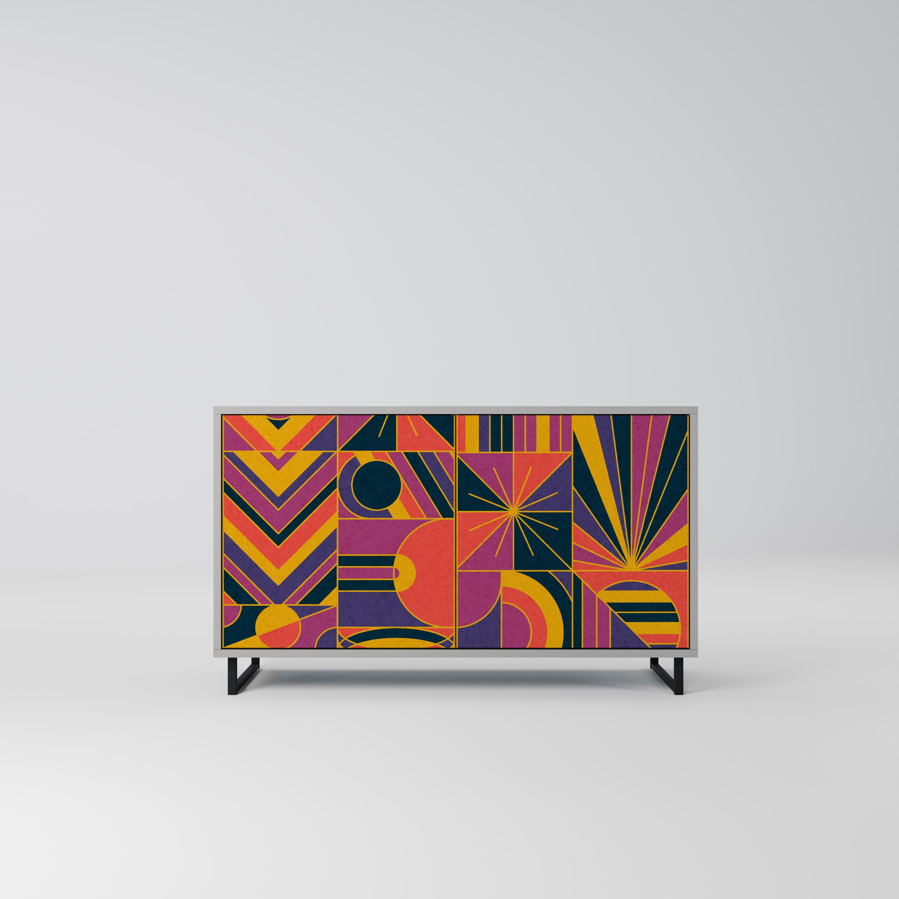 ELECTRIC PATTERNS Komoda 2-drzwiowa korpus Szary