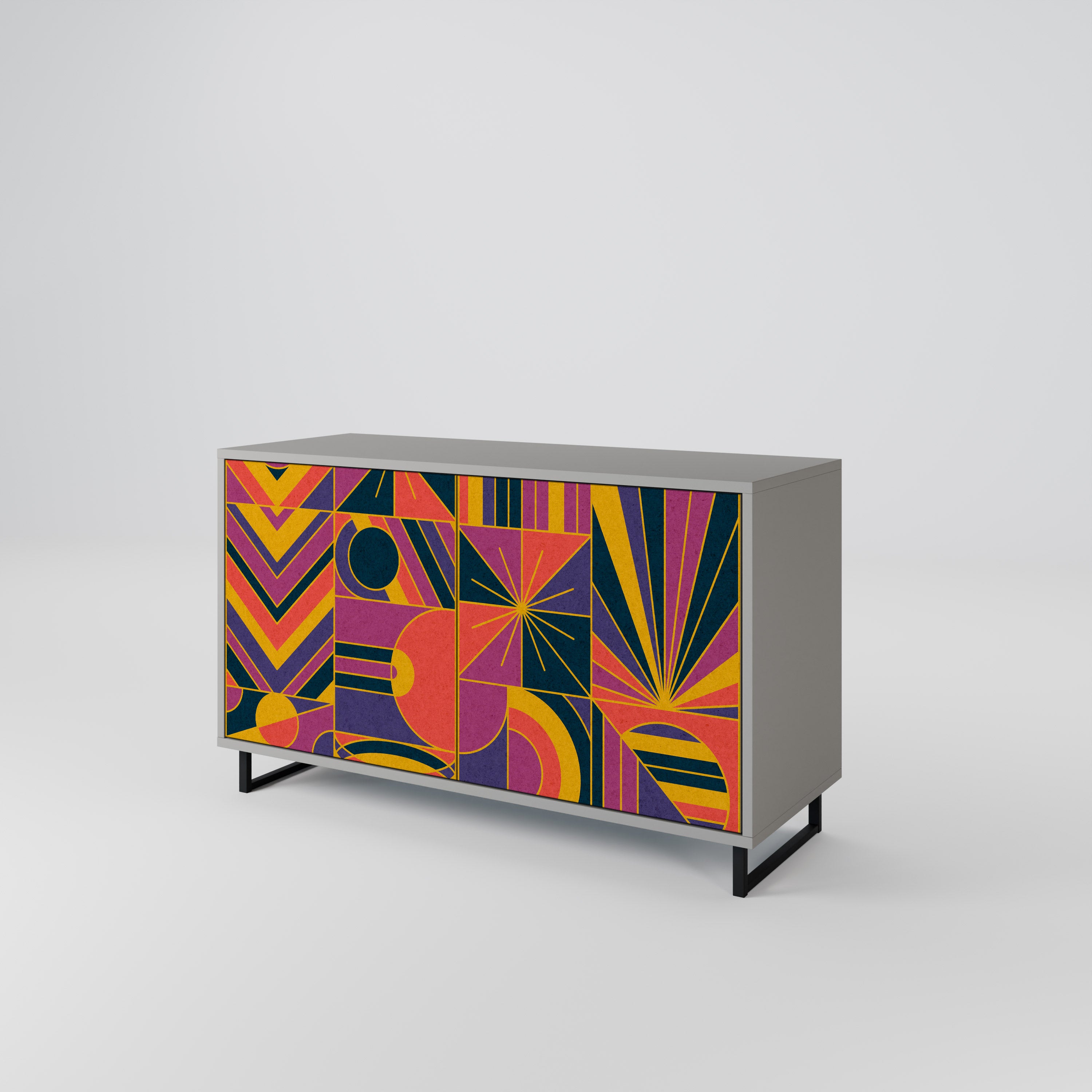 ELECTRIC PATTERNS Komoda 2-drzwiowa korpus Szary