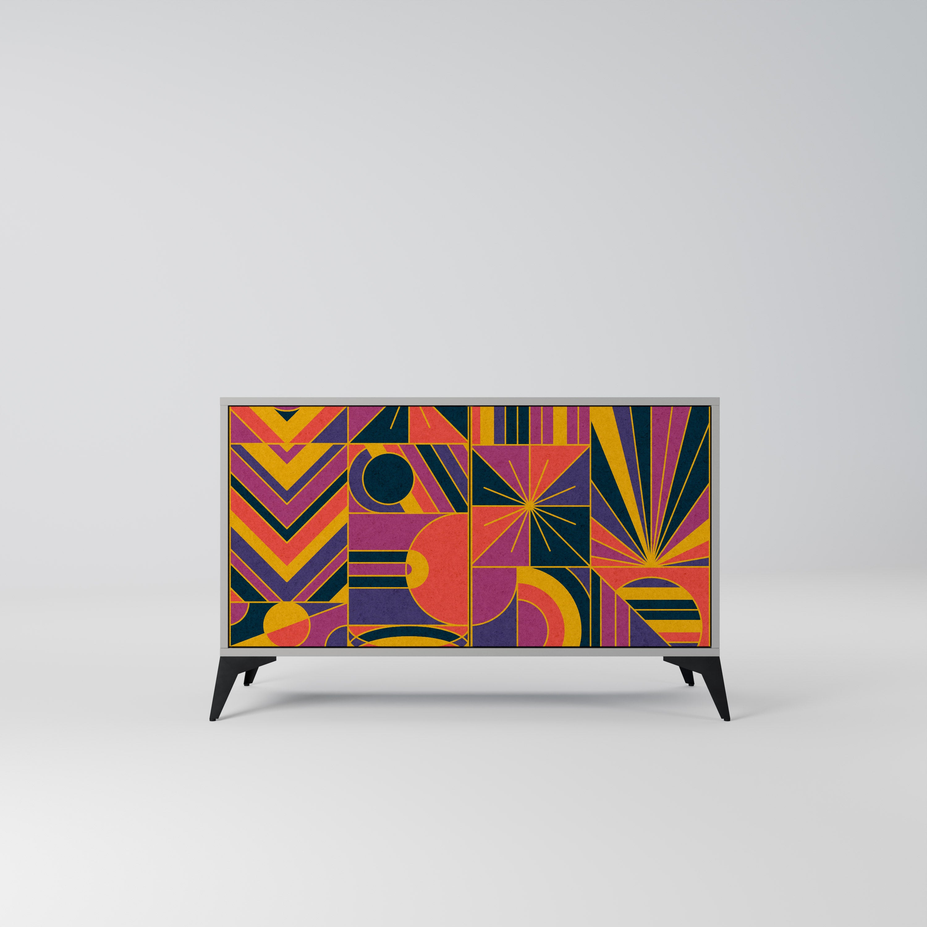 ELECTRIC PATTERNS Komoda 2-drzwiowa korpus Szary