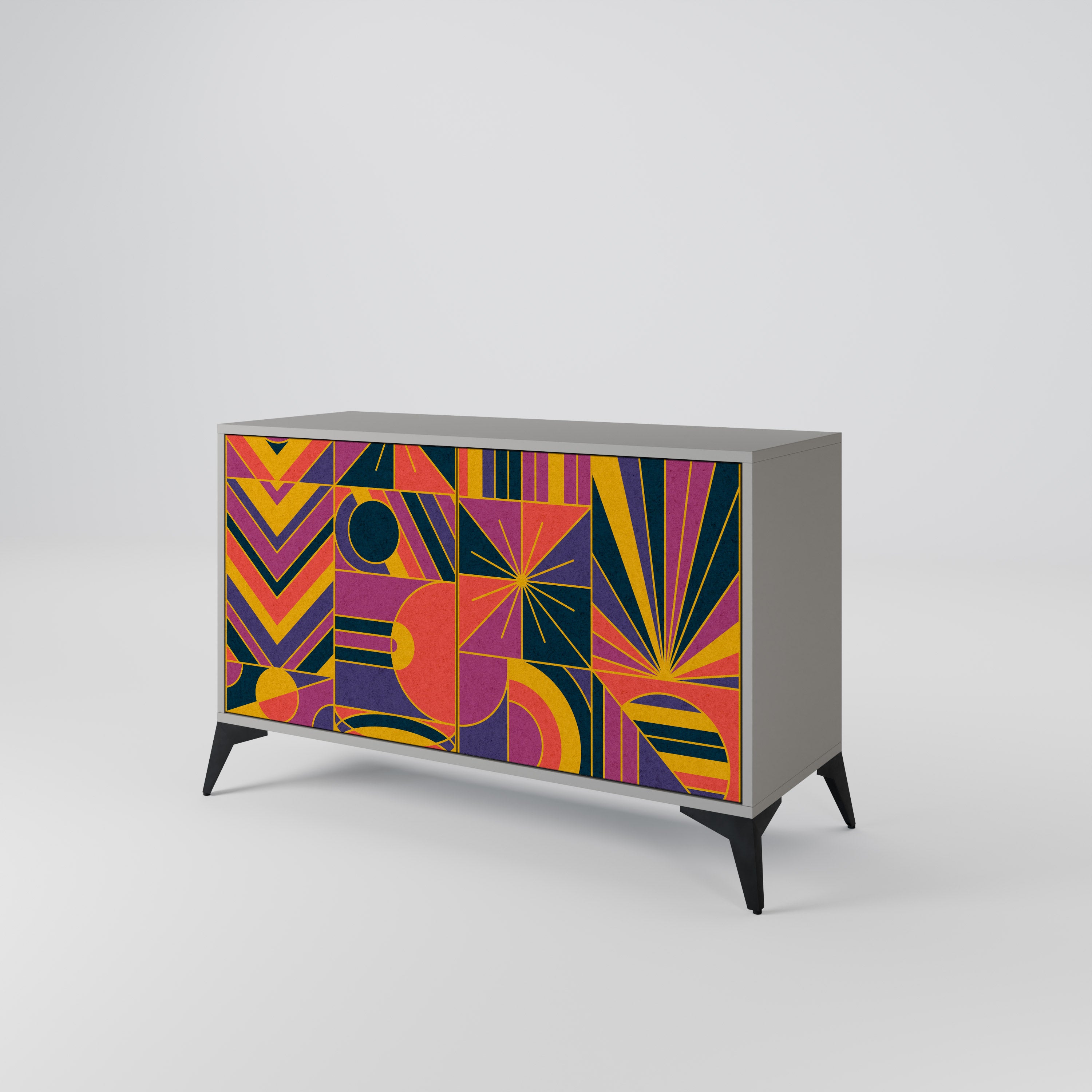 ELECTRIC PATTERNS Komoda 2-drzwiowa korpus Szary