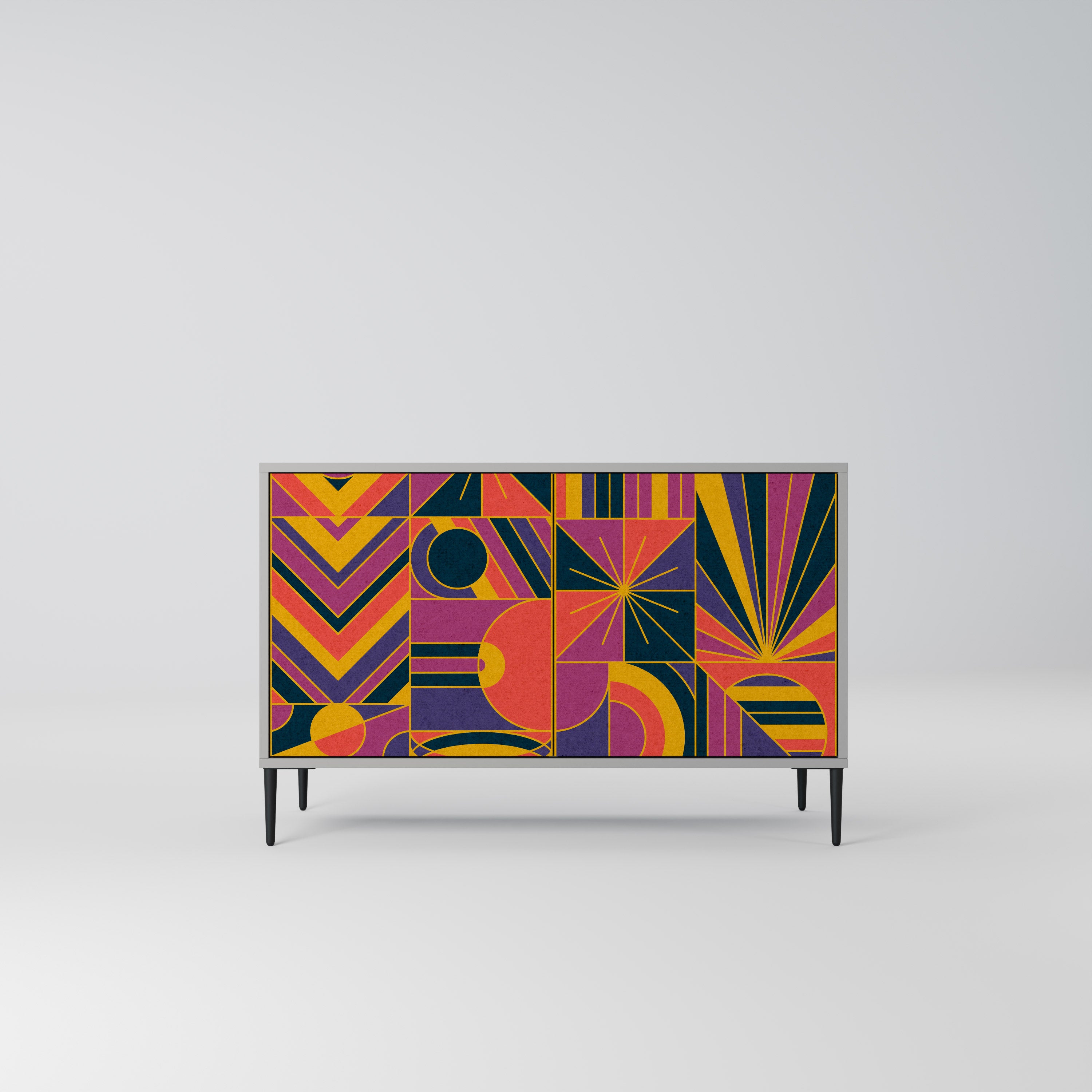 ELECTRIC PATTERNS Komoda 2-drzwiowa korpus Szary
