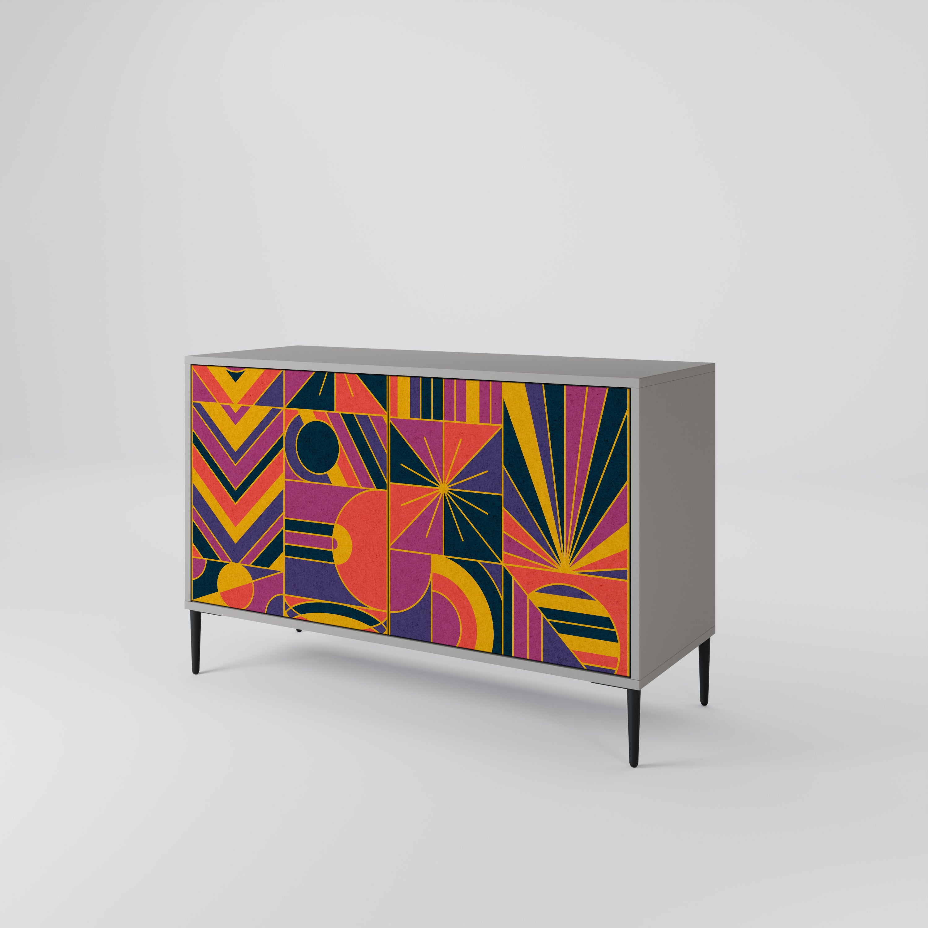 ELECTRIC PATTERNS Komoda 2-drzwiowa korpus Szary