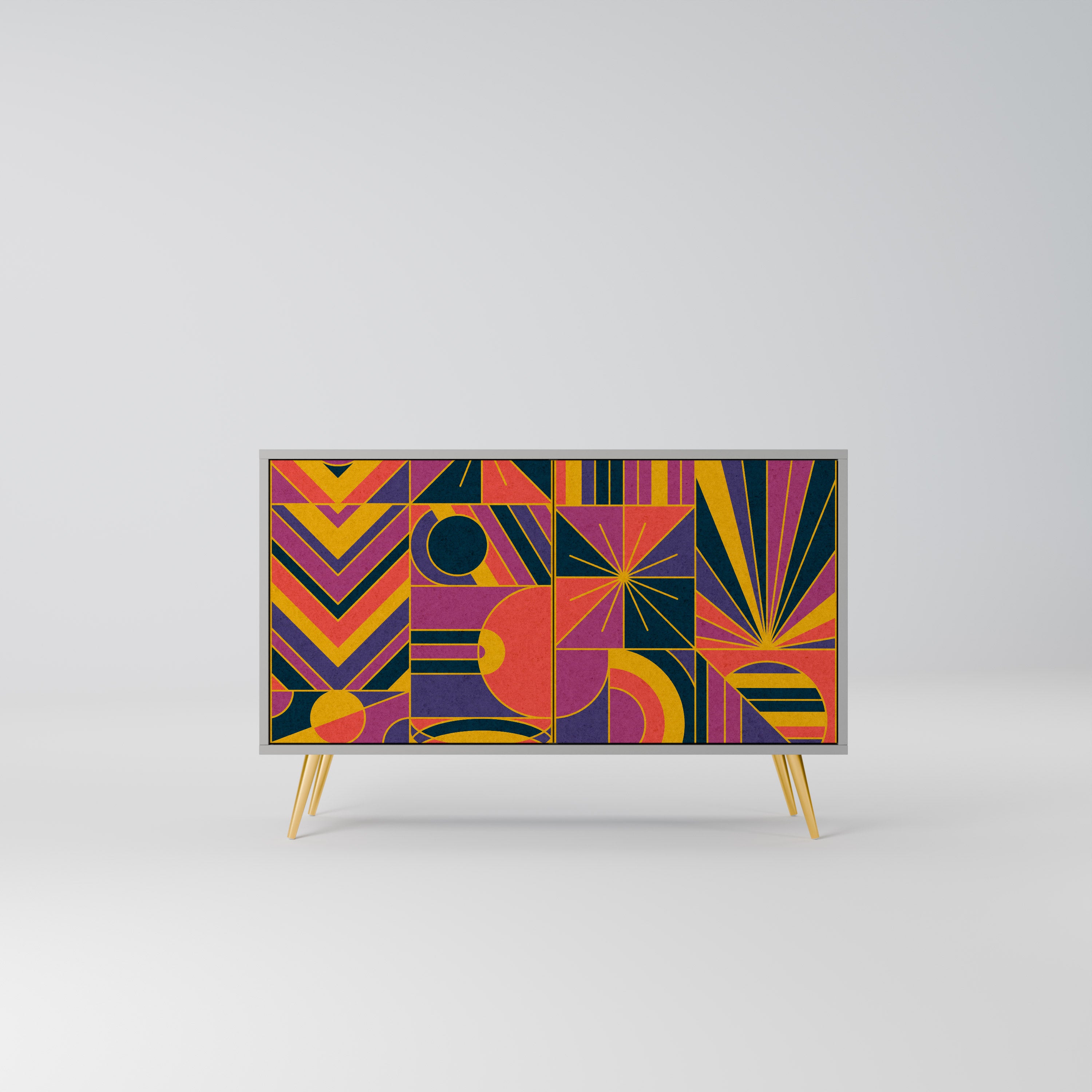 ELECTRIC PATTERNS Komoda 2-drzwiowa korpus Szary
