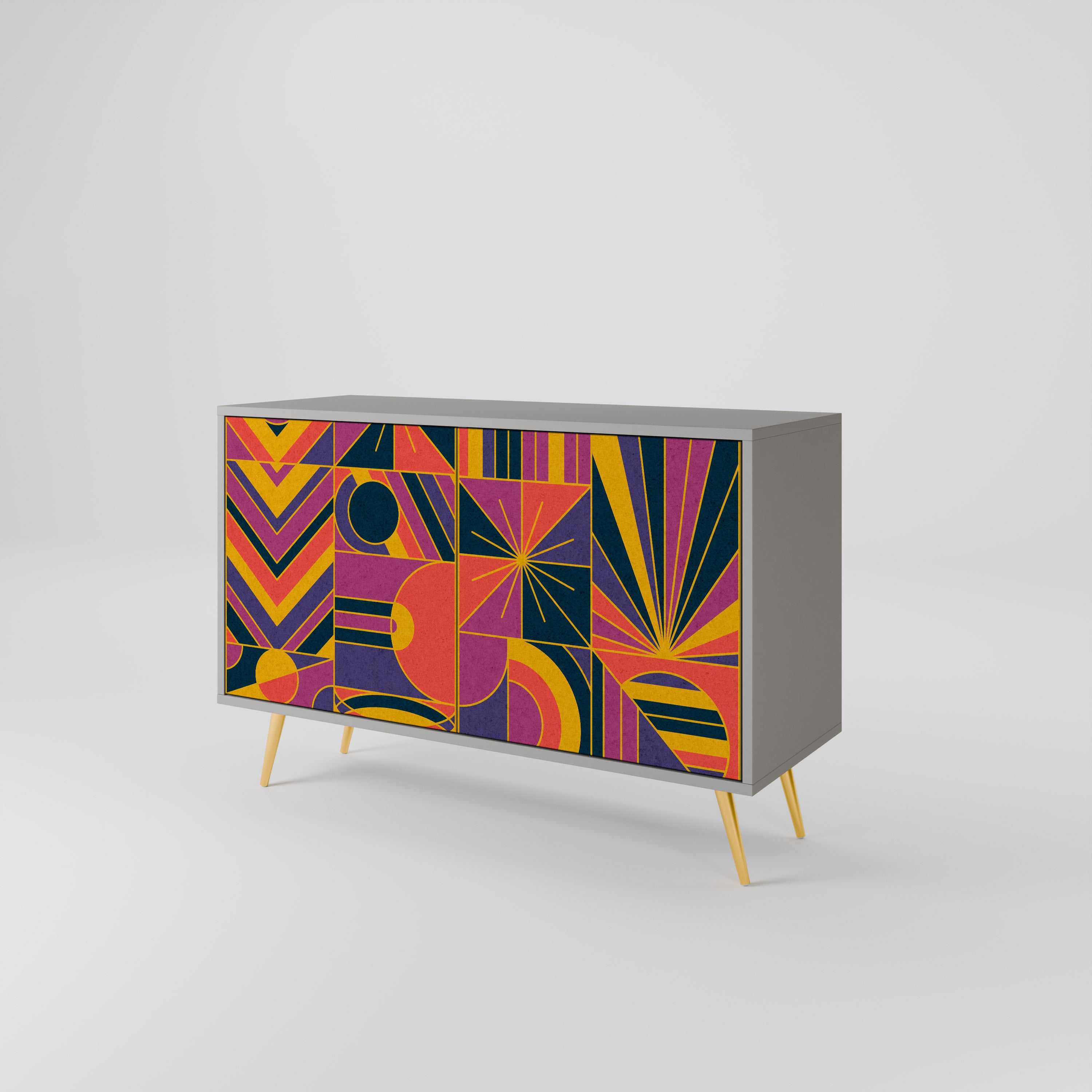 ELECTRIC PATTERNS Komoda 2-drzwiowa korpus Szary