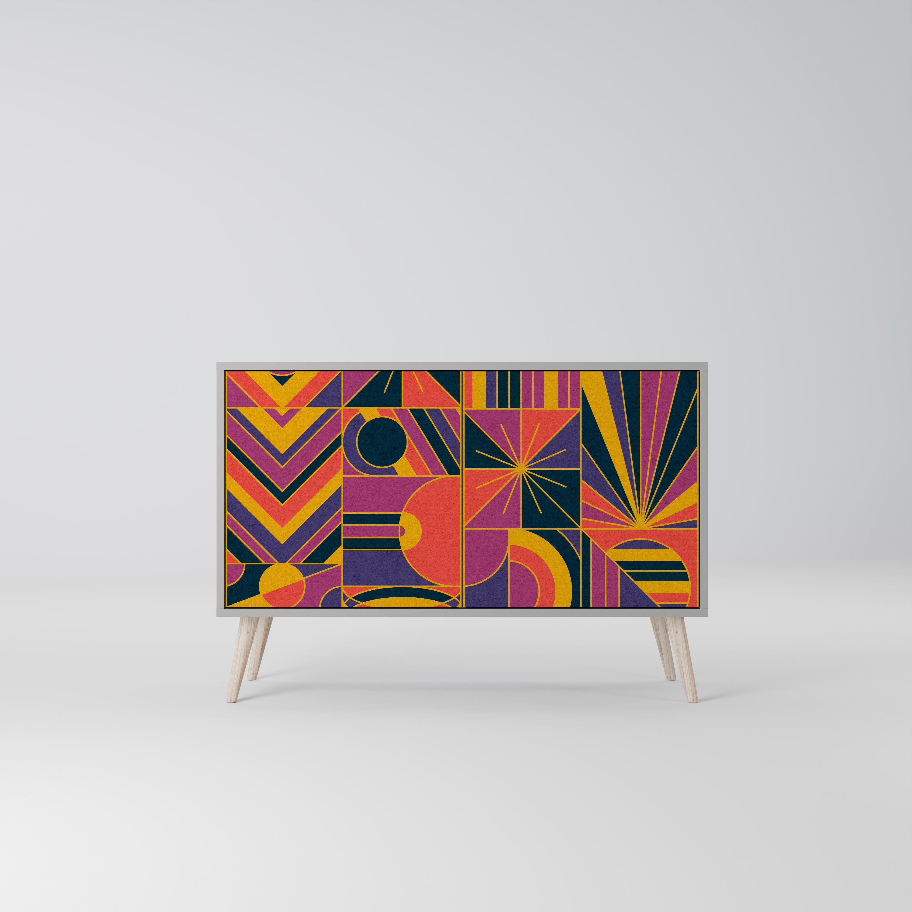 ELECTRIC PATTERNS Komoda 2-drzwiowa korpus Szary