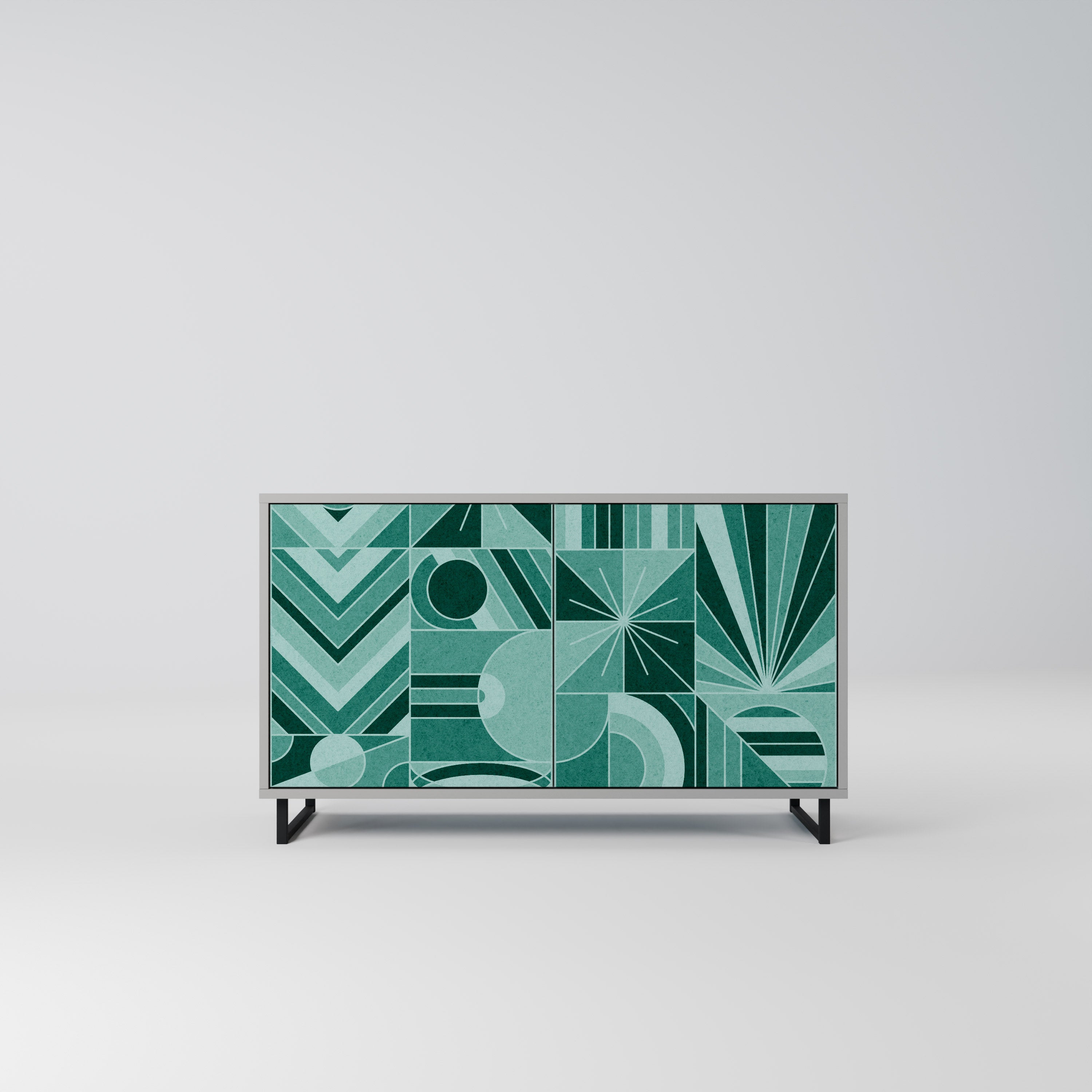 HARMONIC GRID Komoda 2-drzwiowa korpus Szary