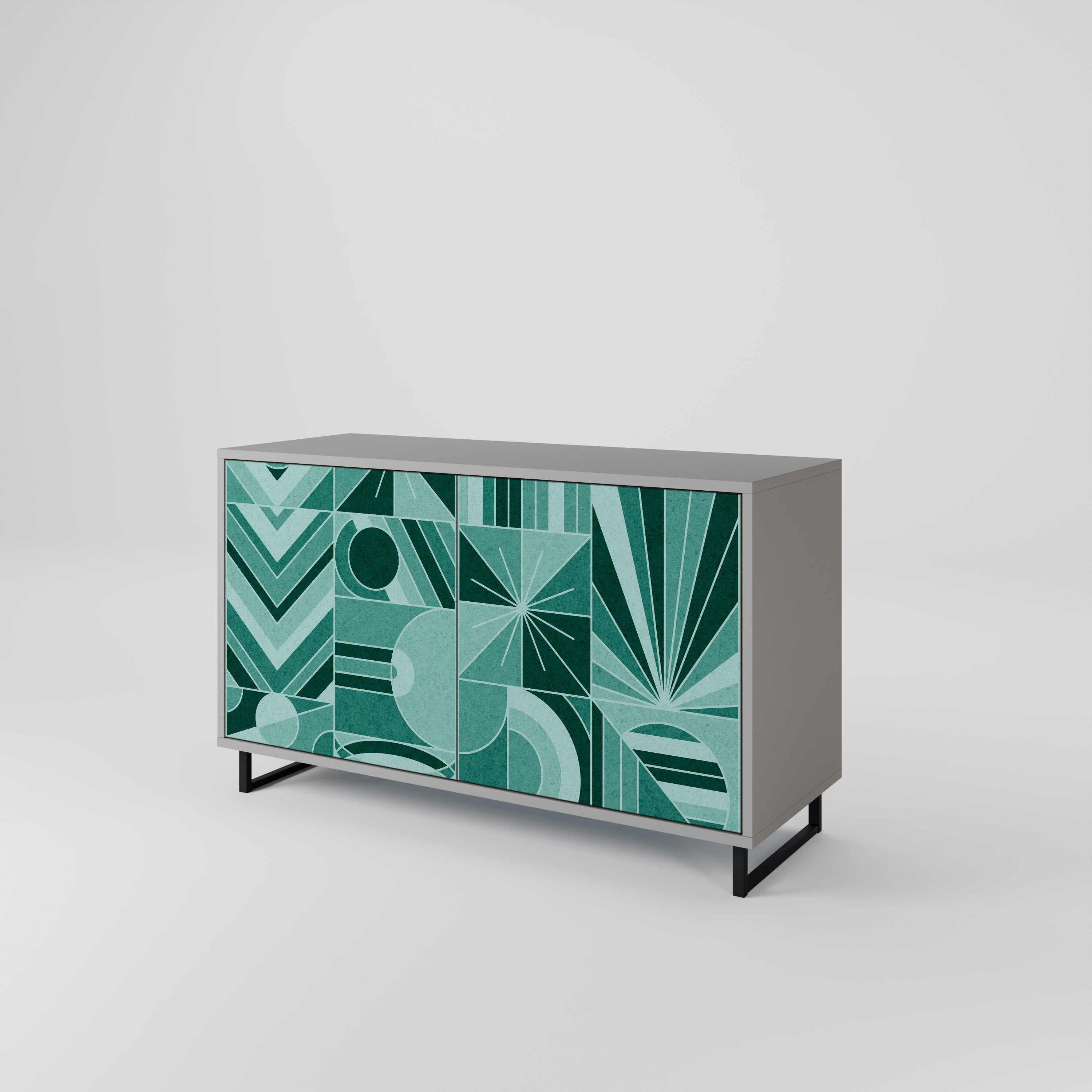 HARMONIC GRID Komoda 2-drzwiowa korpus Szary